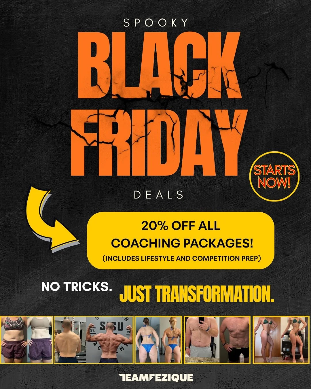Halloween may be over, but the spooky Black Friday deals have crept in early! 👻👀 🖤

No more guessing what to eat, how to train, or when to start - we&rsquo;ll build you a personalized plan built around YOUR goals, lifestyle, and body.
⚡️Dieitian-l
