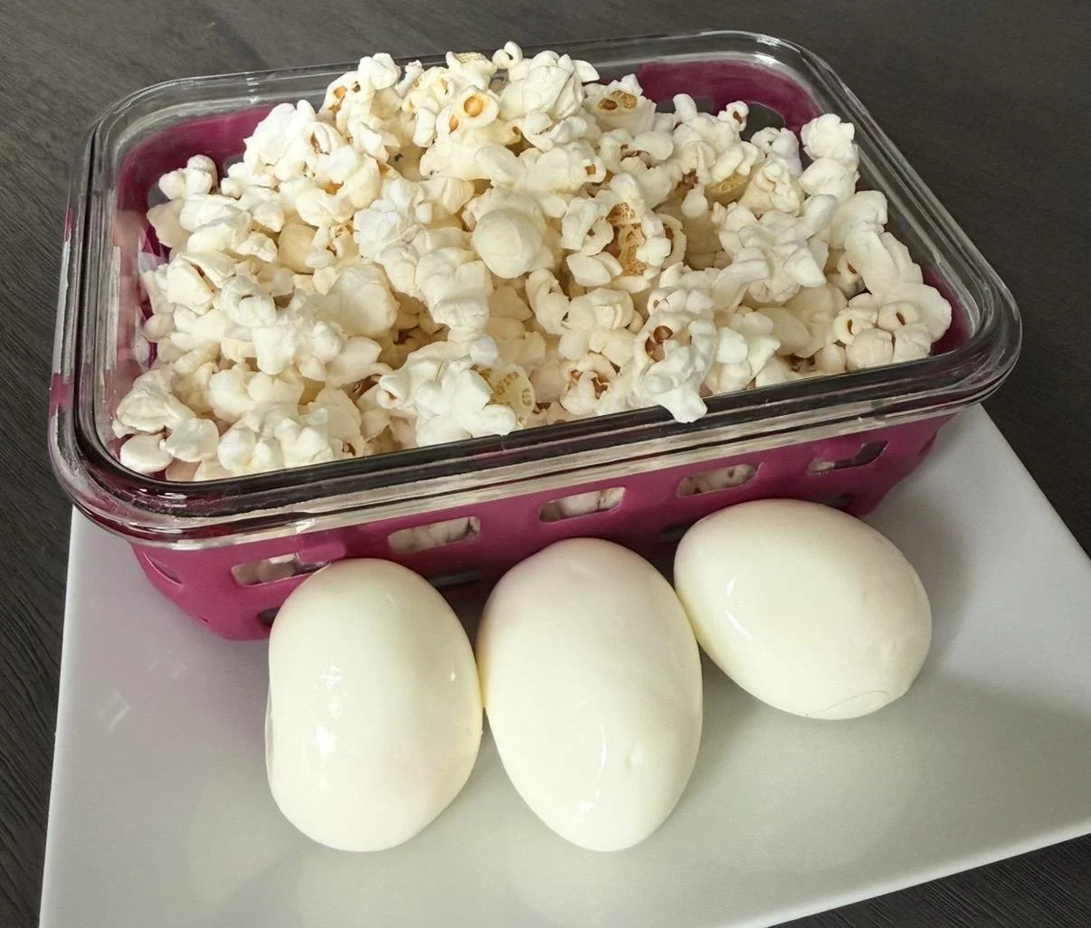 HARDBOILED EGGS + POPCORN