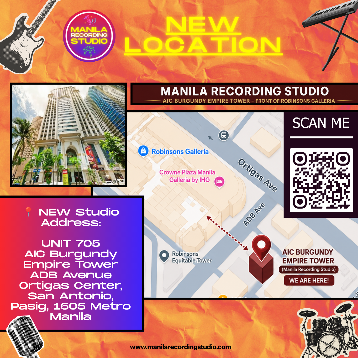 Manila Recording Studio Map Location