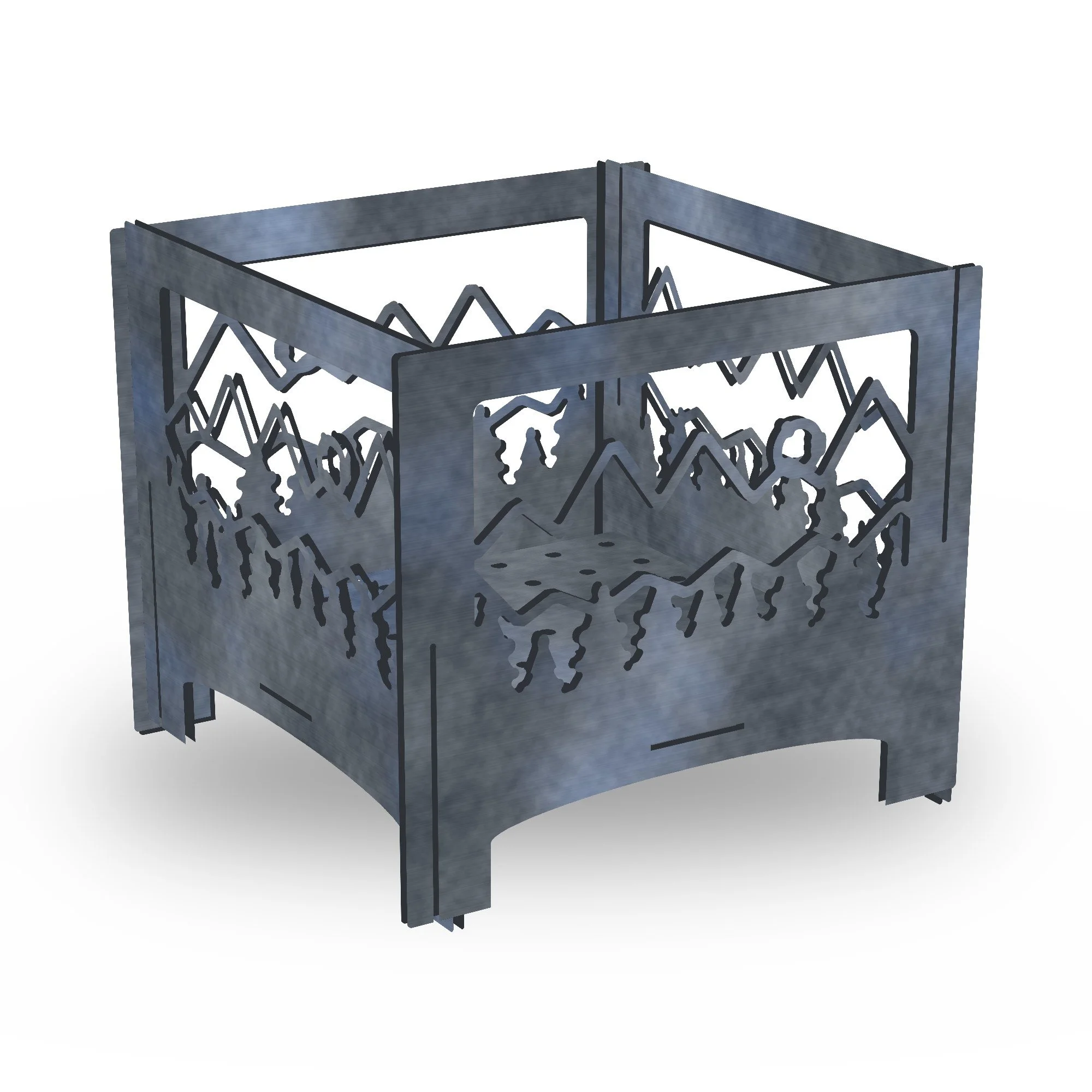 Fellside Plasma-Cut Slot-Together Fire Pit – Mild Steel