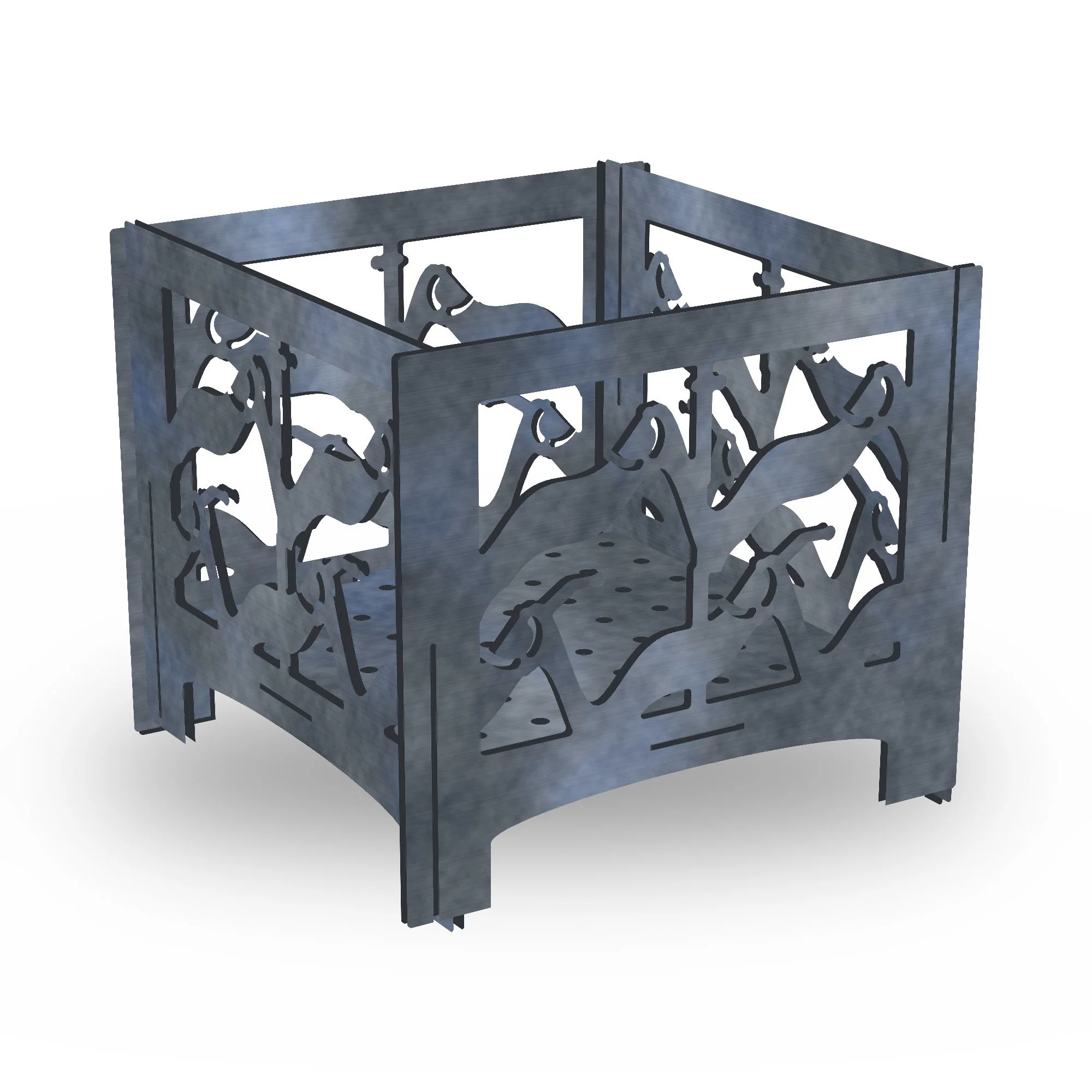 Tidewater Plasma-Cut Slot-Together Fire Pit – Mild Steel
