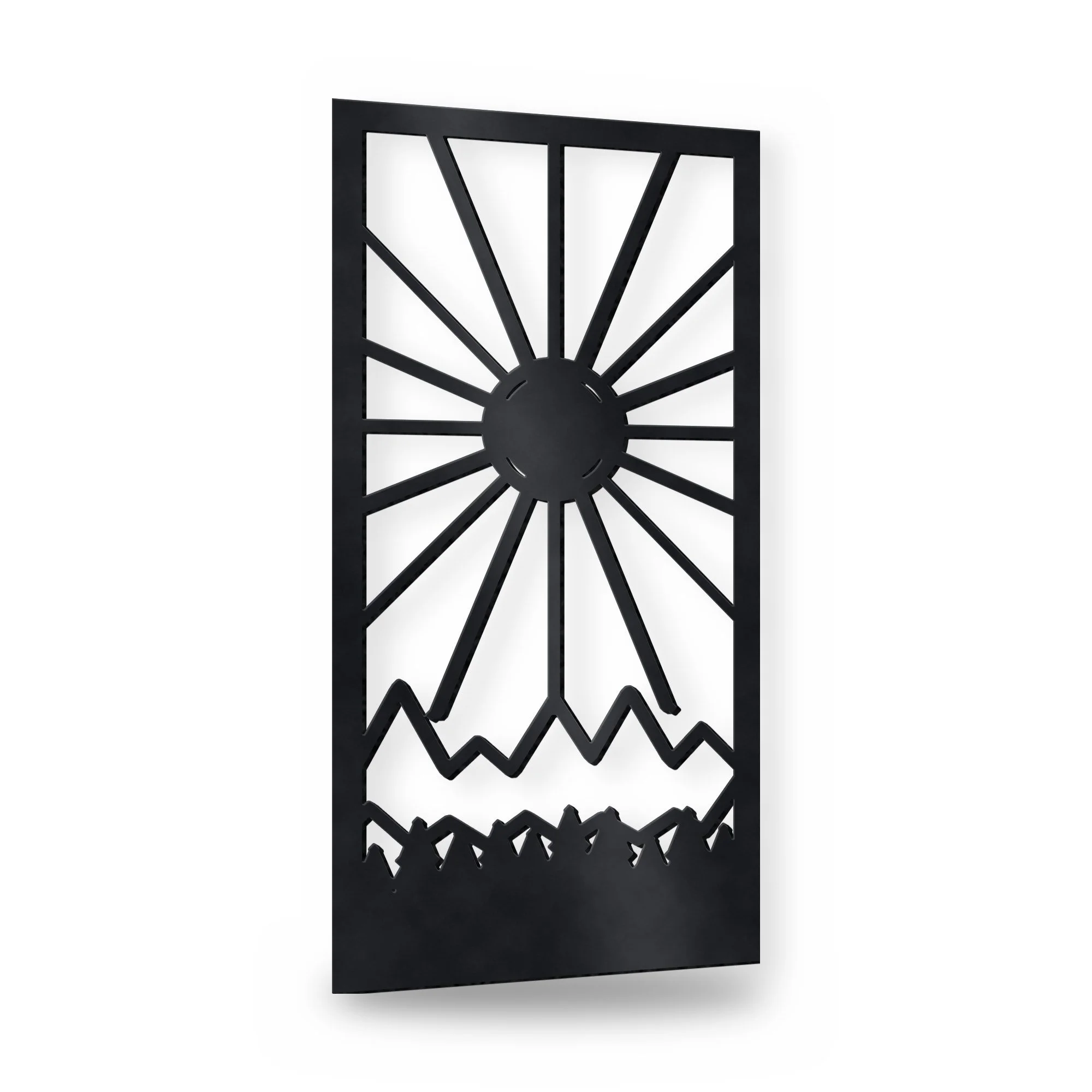 Fellside Metal Side Gate in satin black – plasma-cut 3 mm steel, studio photo on white