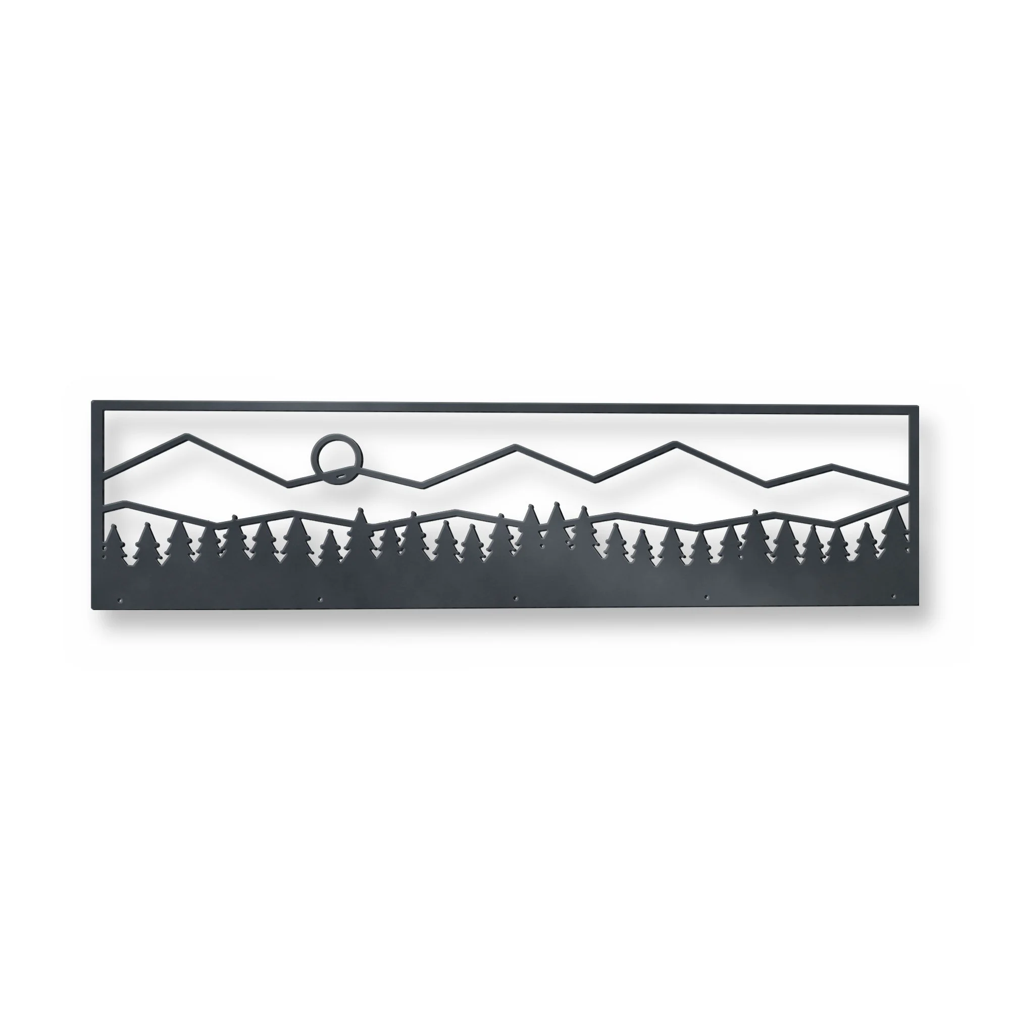 Fellside Fence Topper in anthracite grey – plasma-cut 3 mm steel, studio photo on white