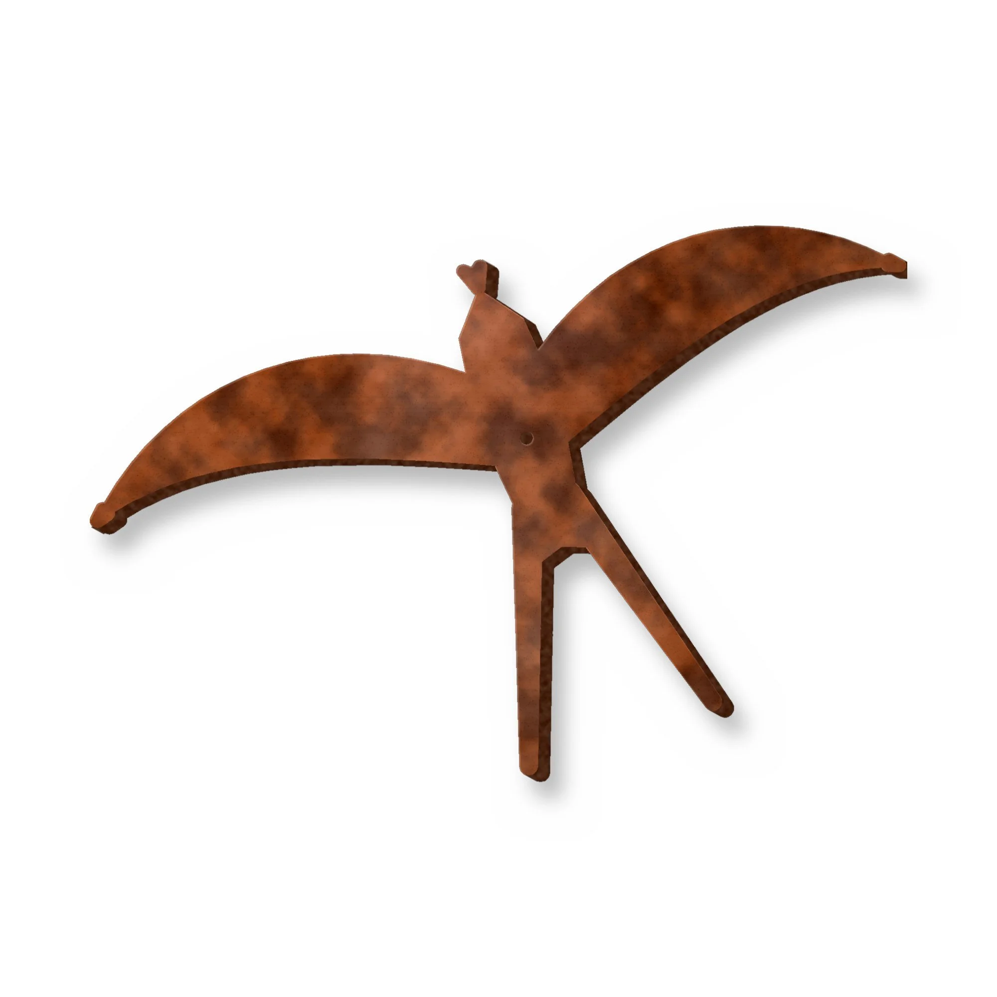 Swallows Metal Wall Art (Set of 5) in rust patina – plasma-cut 3 mm steel, studio photo on white