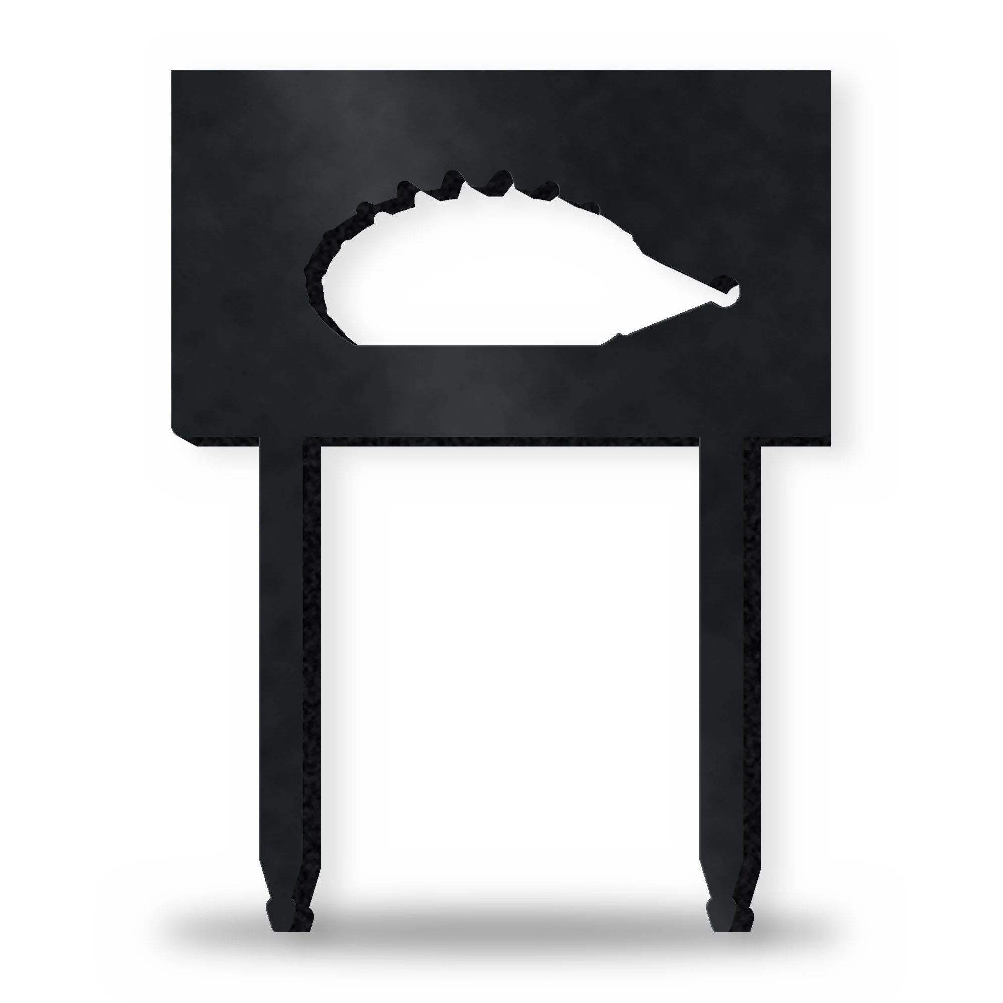Hedgehog Boot Scraper in satin black – plasma-cut 6 mm steel, studio photo on white