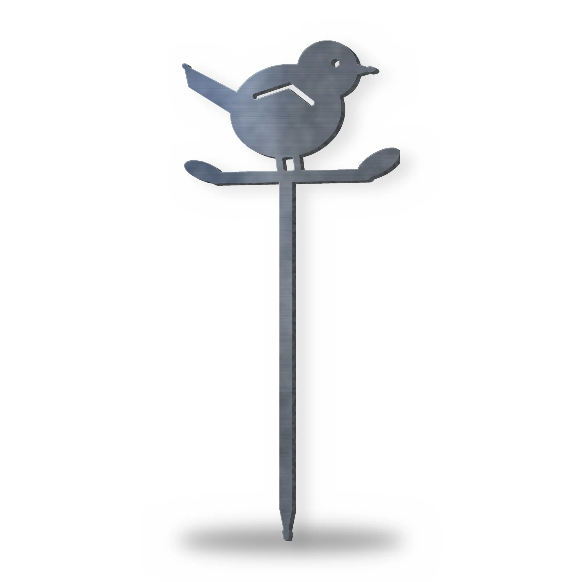 Robin Plasma-Cut Garden Stake – Mild Steel
