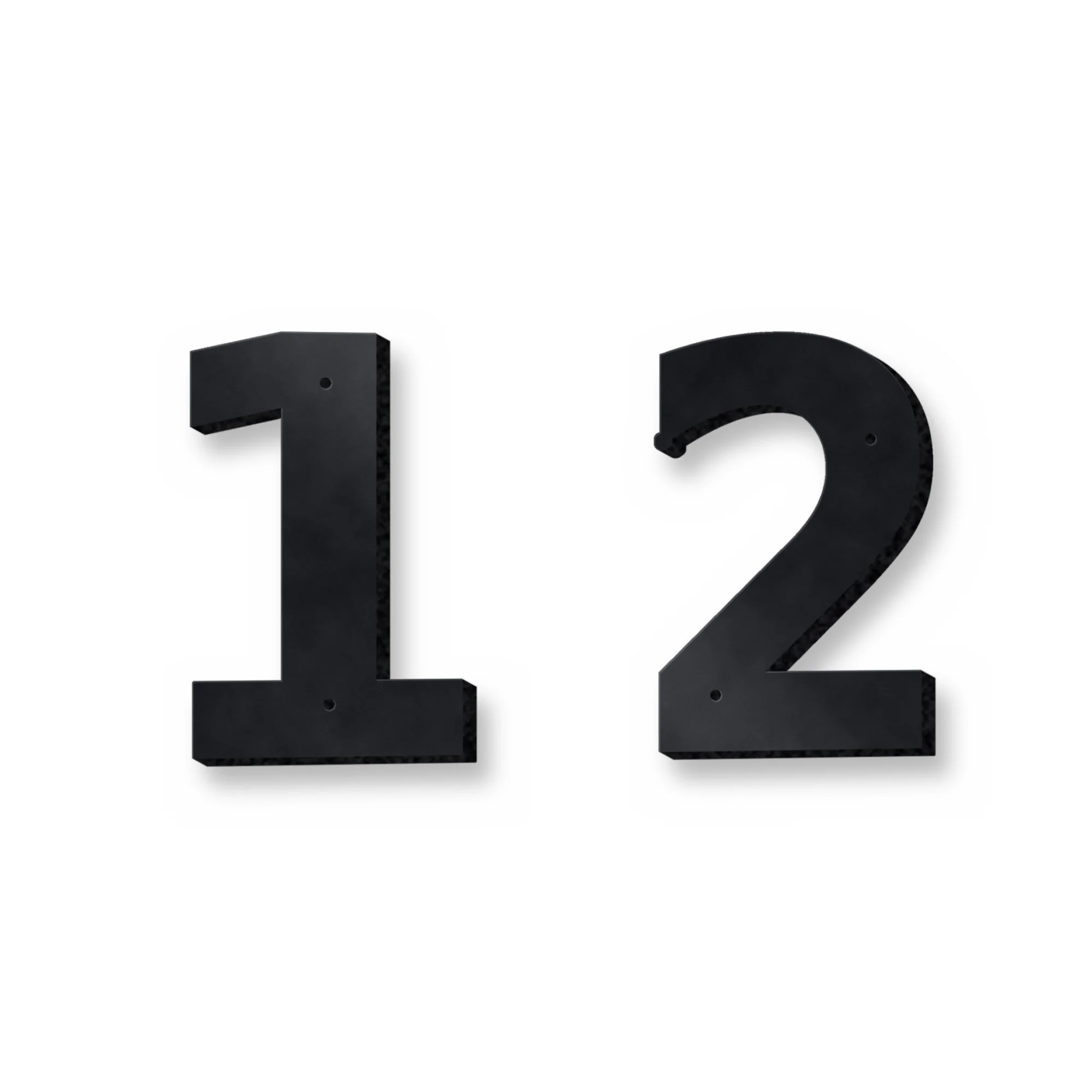 Personalised example of the Cut-Out Metal House Numbers reading 2