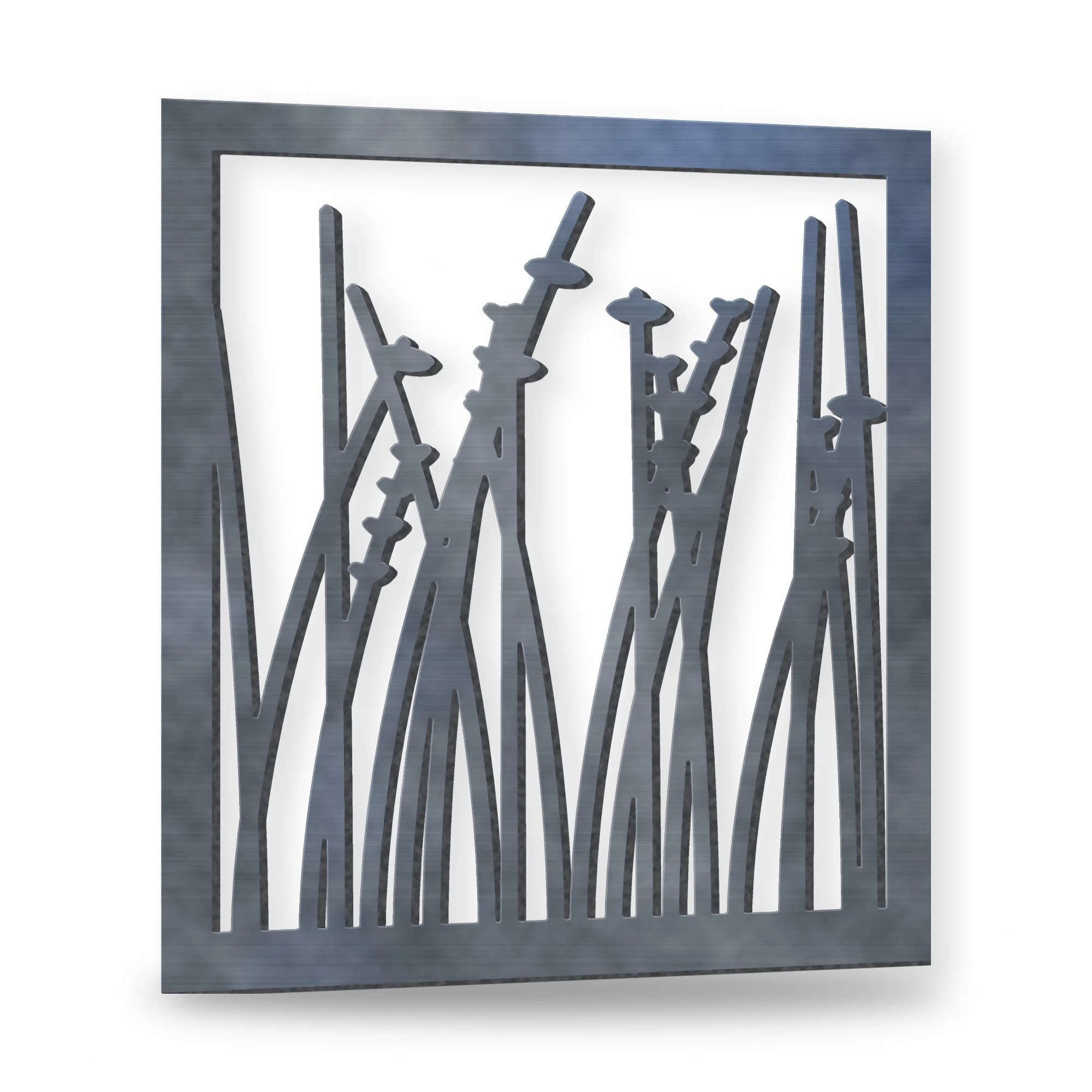 Saltmarsh Low Front Garden Gate in raw mild steel – plasma-cut 3 mm steel, studio photo on white