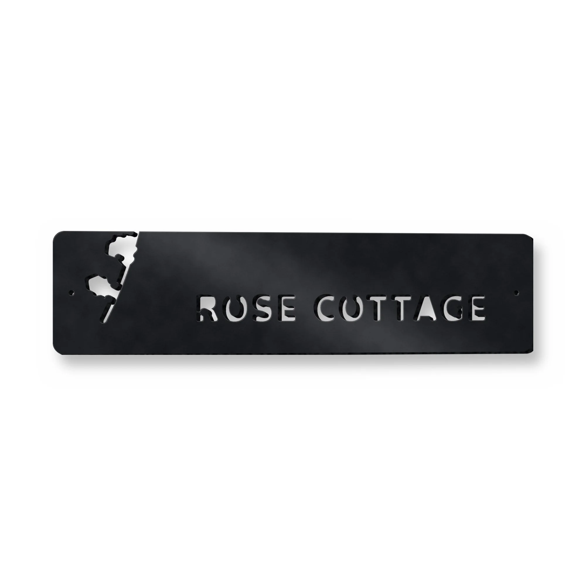 Example of the Personalised House Name Sign reading ROSE COTTAGE