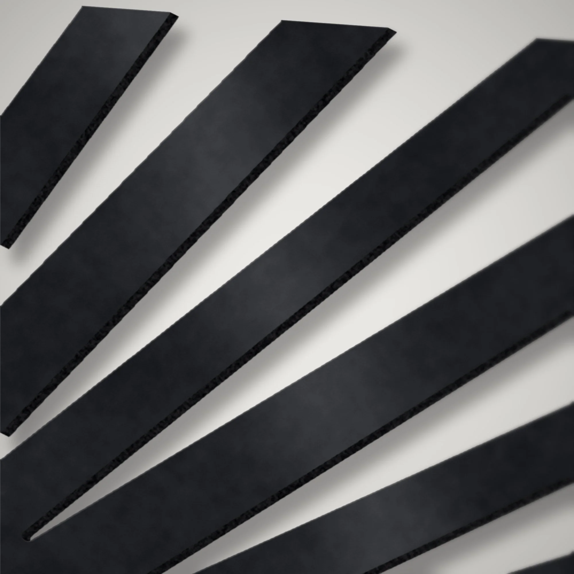 Close-up of the plasma-cut sun rays in the gate infill meeting the welded frame, showing the cut edge