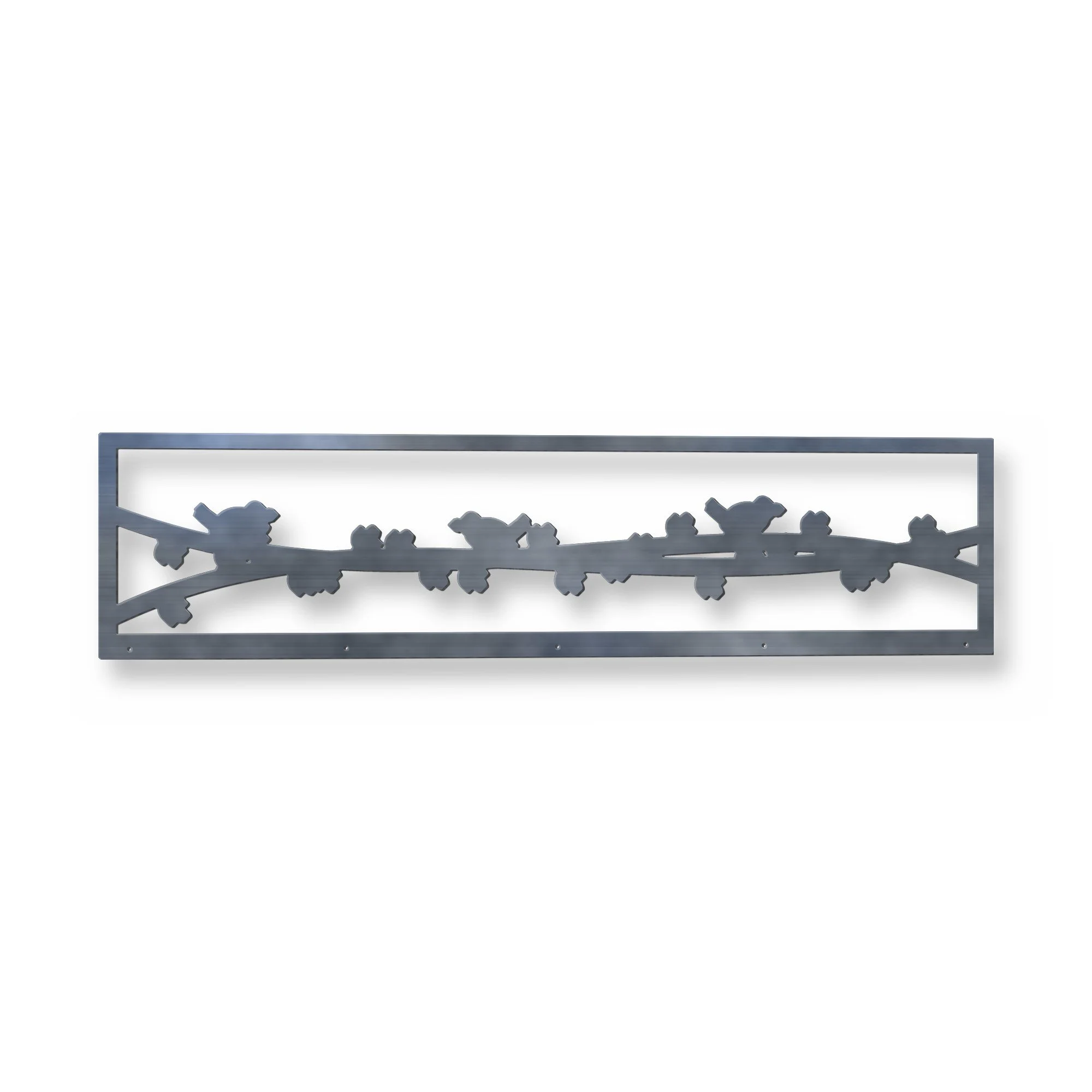 Wrenfield Fence Topper in raw mild steel – plasma-cut 3 mm steel, studio photo on white
