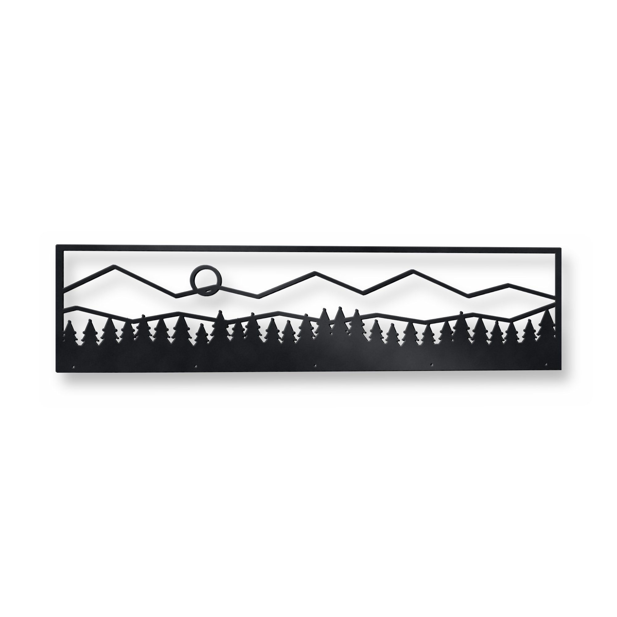 Fellside Fence Topper in satin black – plasma-cut 3 mm steel, studio photo on white