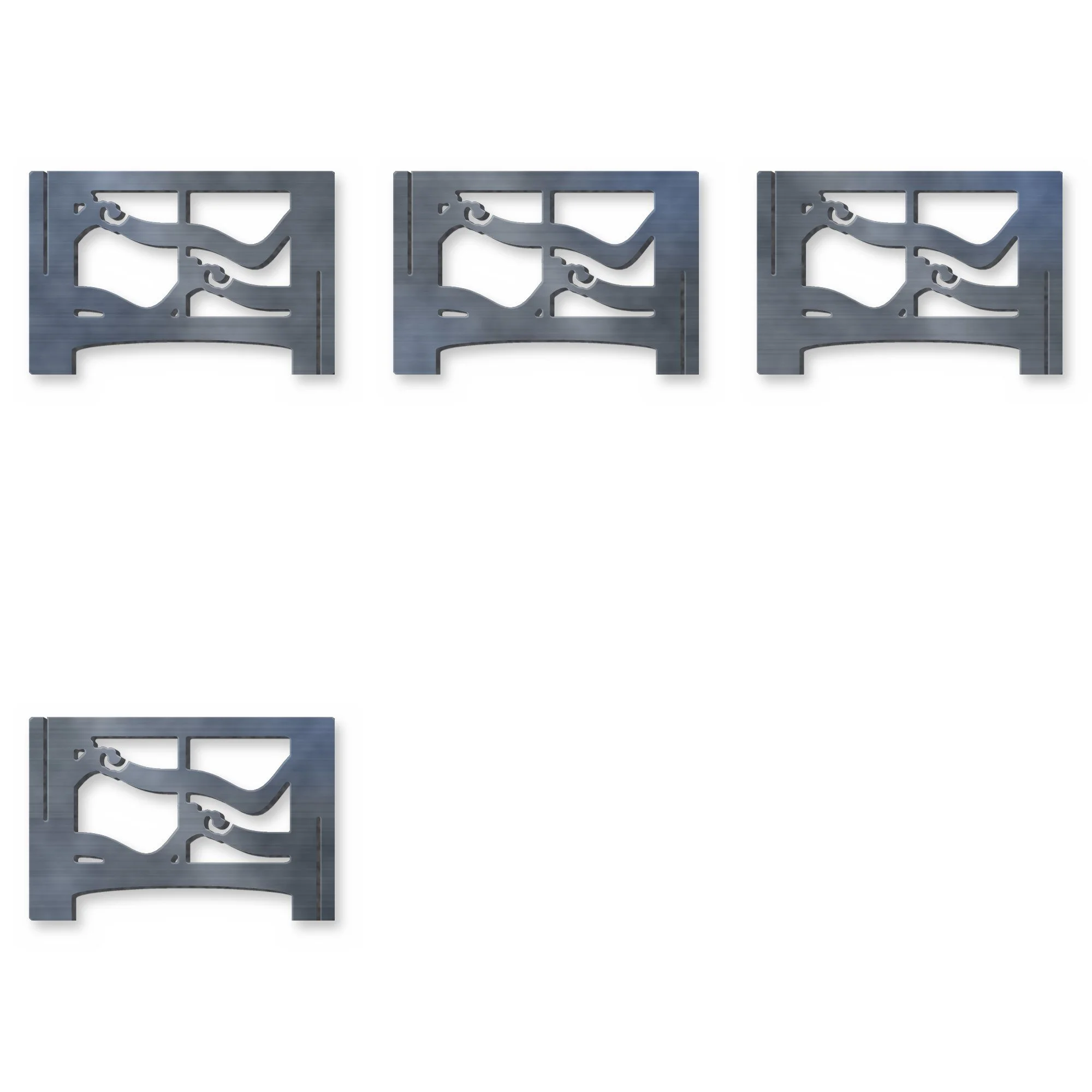 Tidewater Tabletop Fire Bowl Windbreak in high heat black – plasma-cut 3 mm steel, studio photo on white