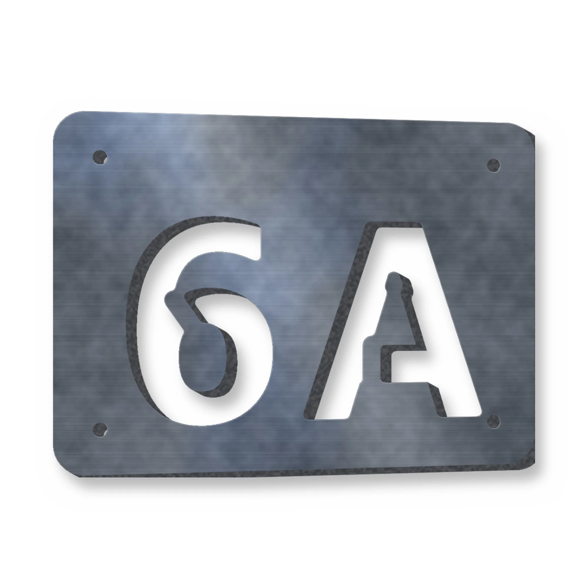Example of the Personalised House Number Plate reading 6A