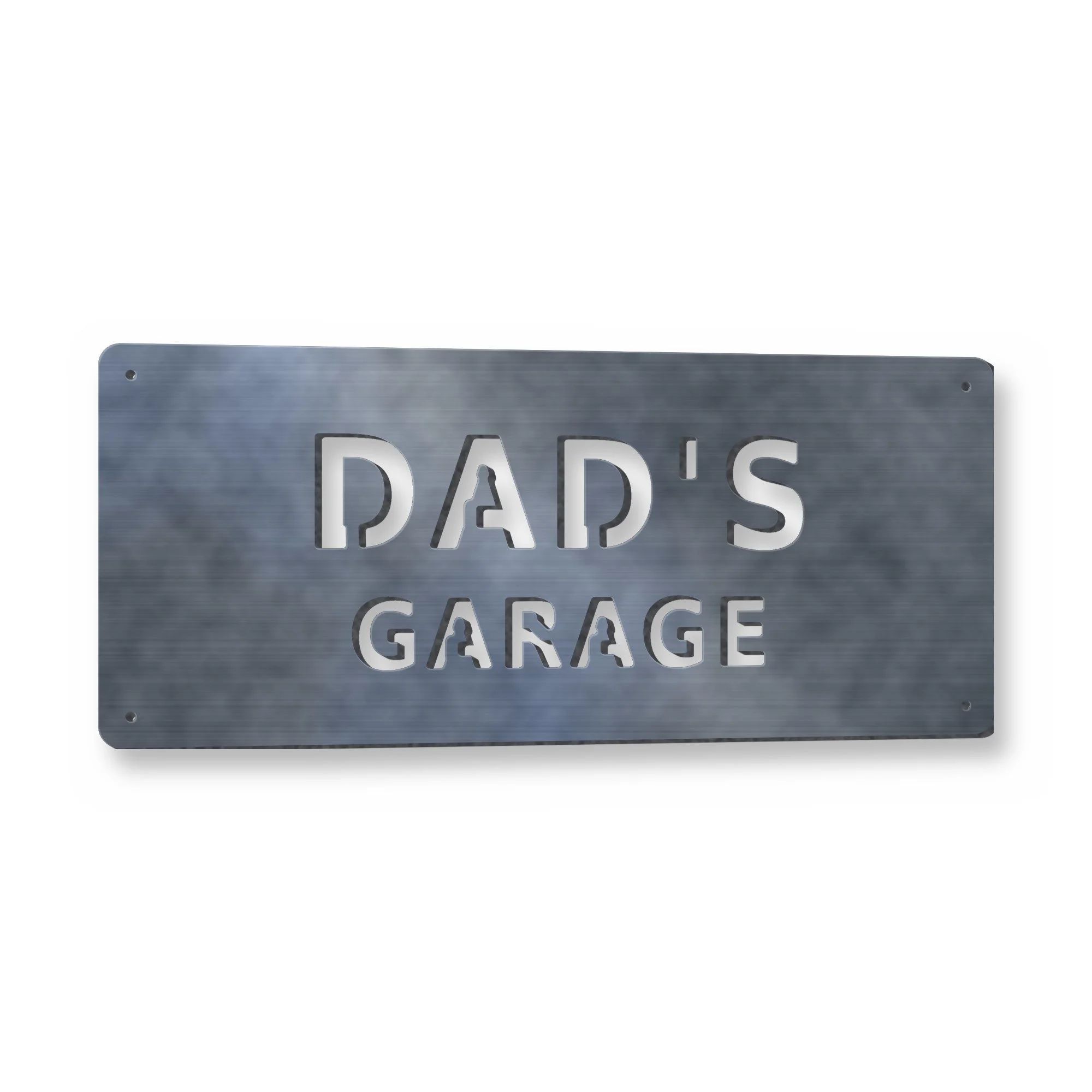 Example of the Personalised Garage Sign reading DAD'S