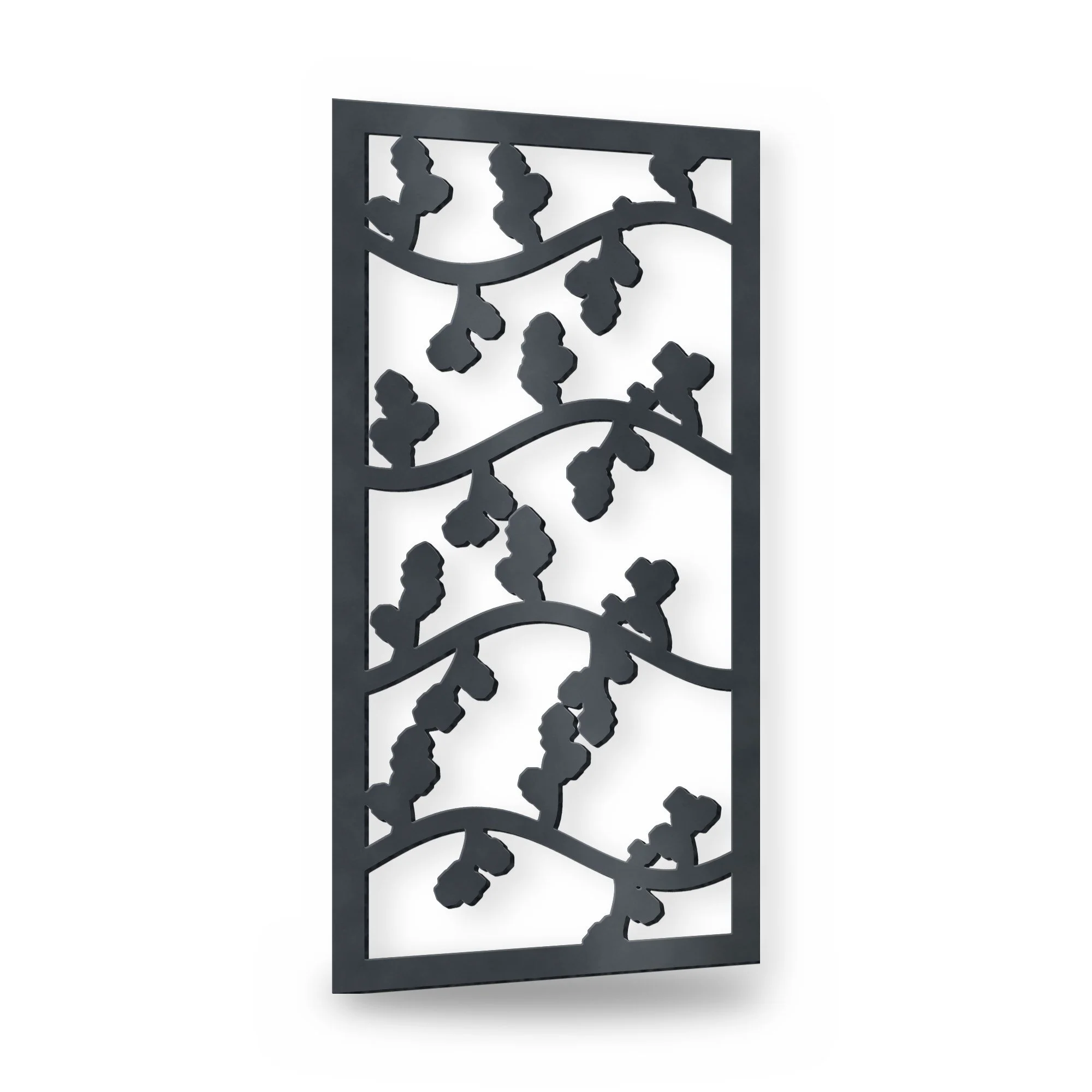 Hawthorn Metal Side Gate in anthracite grey – plasma-cut 3 mm steel, studio photo on white