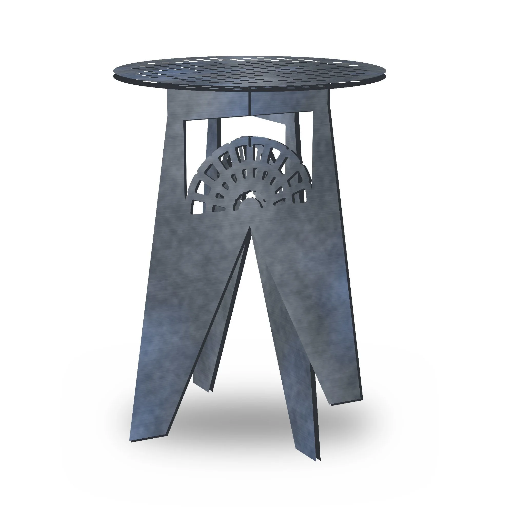 Ember Plasma-Cut Flat-Pack BBQ & Fire Basket Stand – Mild Steel