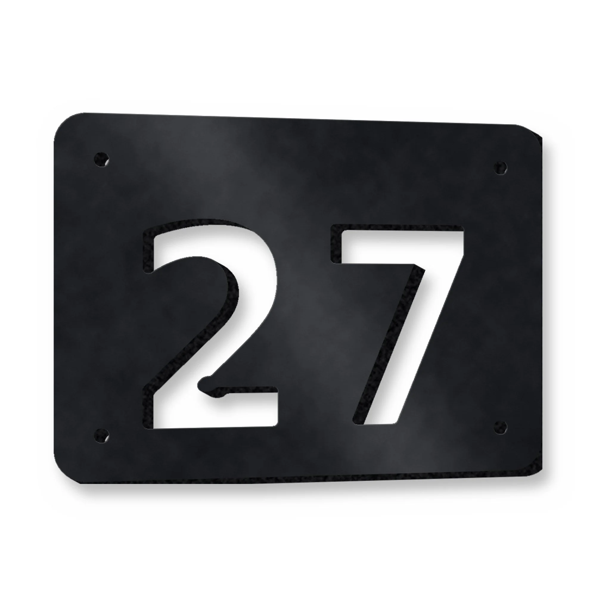 Example of the Personalised House Number Plate reading 27