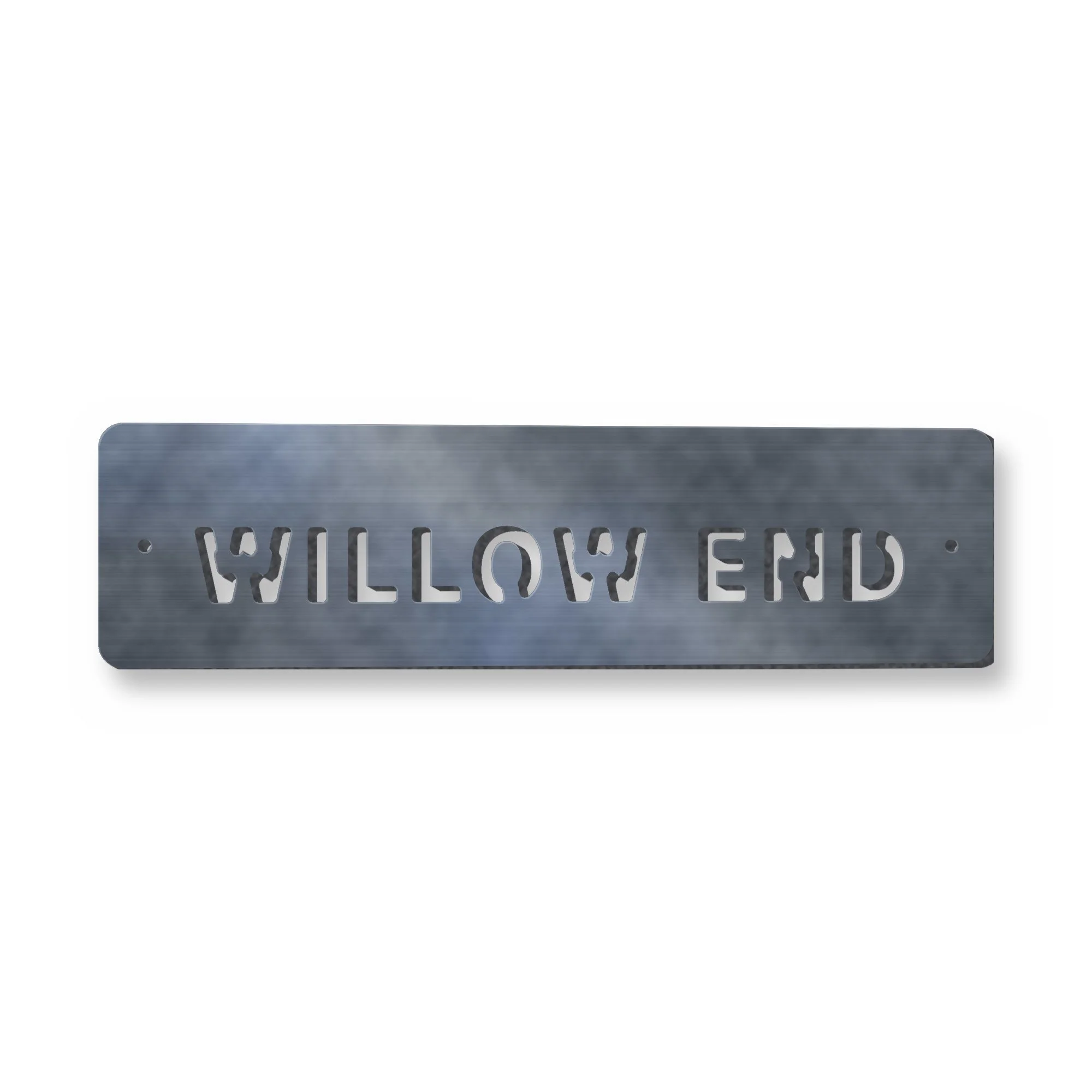 Example of the Personalised Gate Name Plate reading WILLOW END