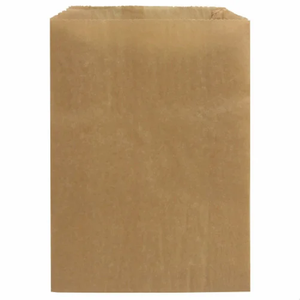 Kraft Waxed Bags With Gusset, 7.