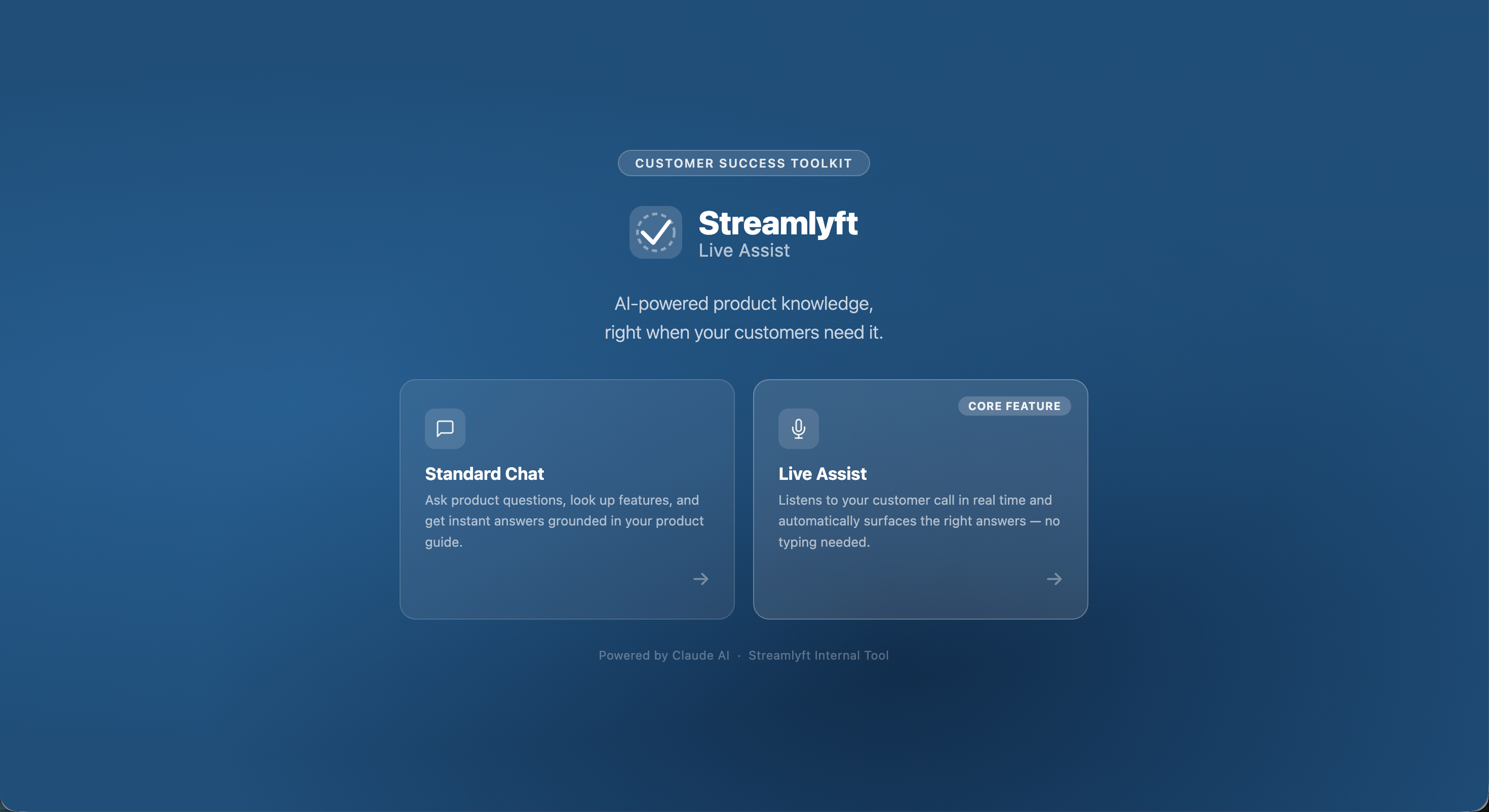 Streamlyft Live Assist - AI Product Knowledge Chatbot