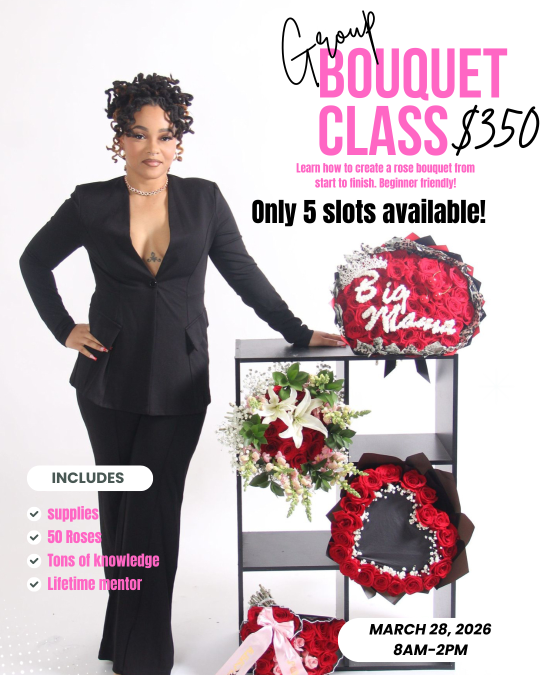 Group Rose Bouquet Class