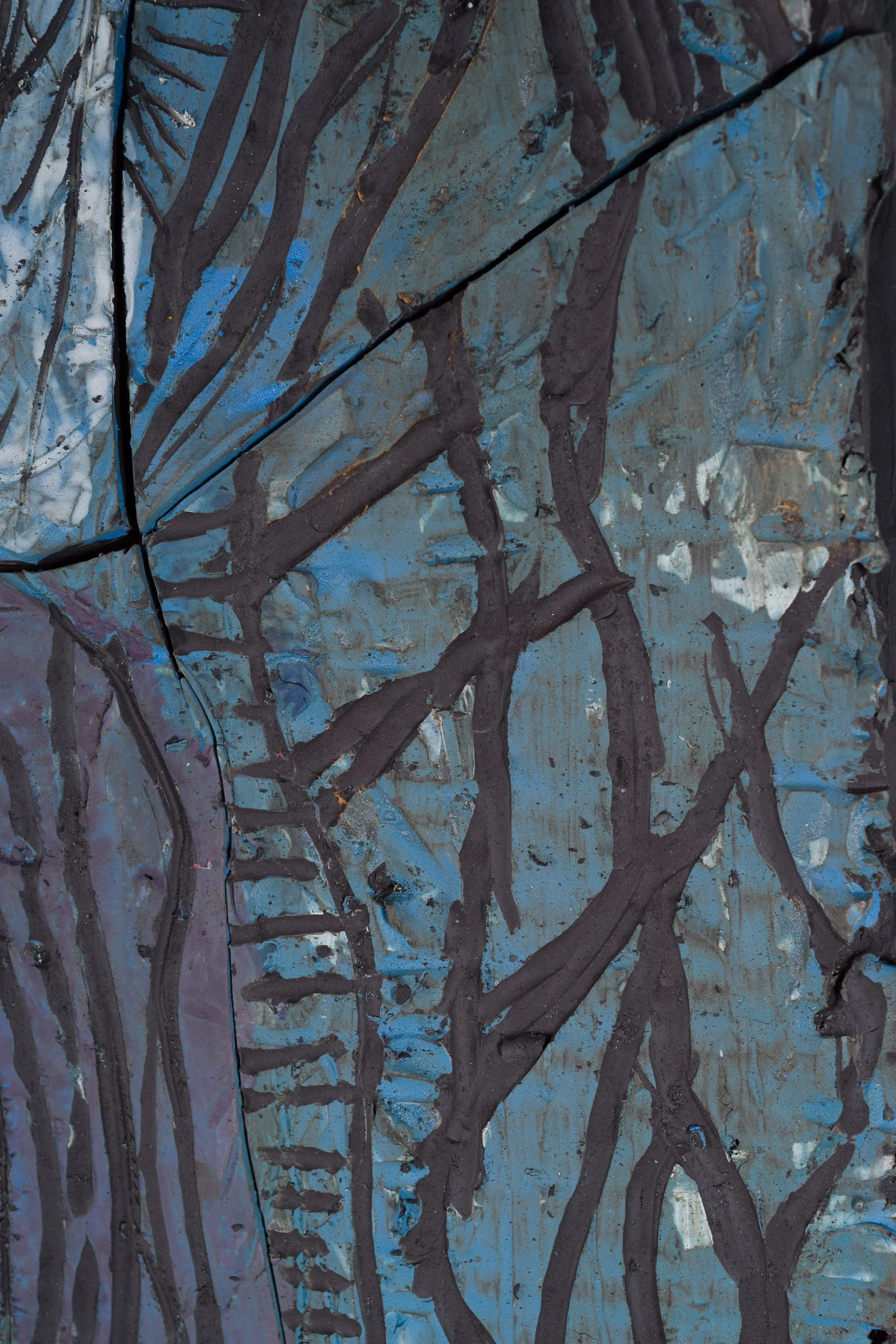 Fresque moyenne 6, céramique, 112 x 60 cm, 2025