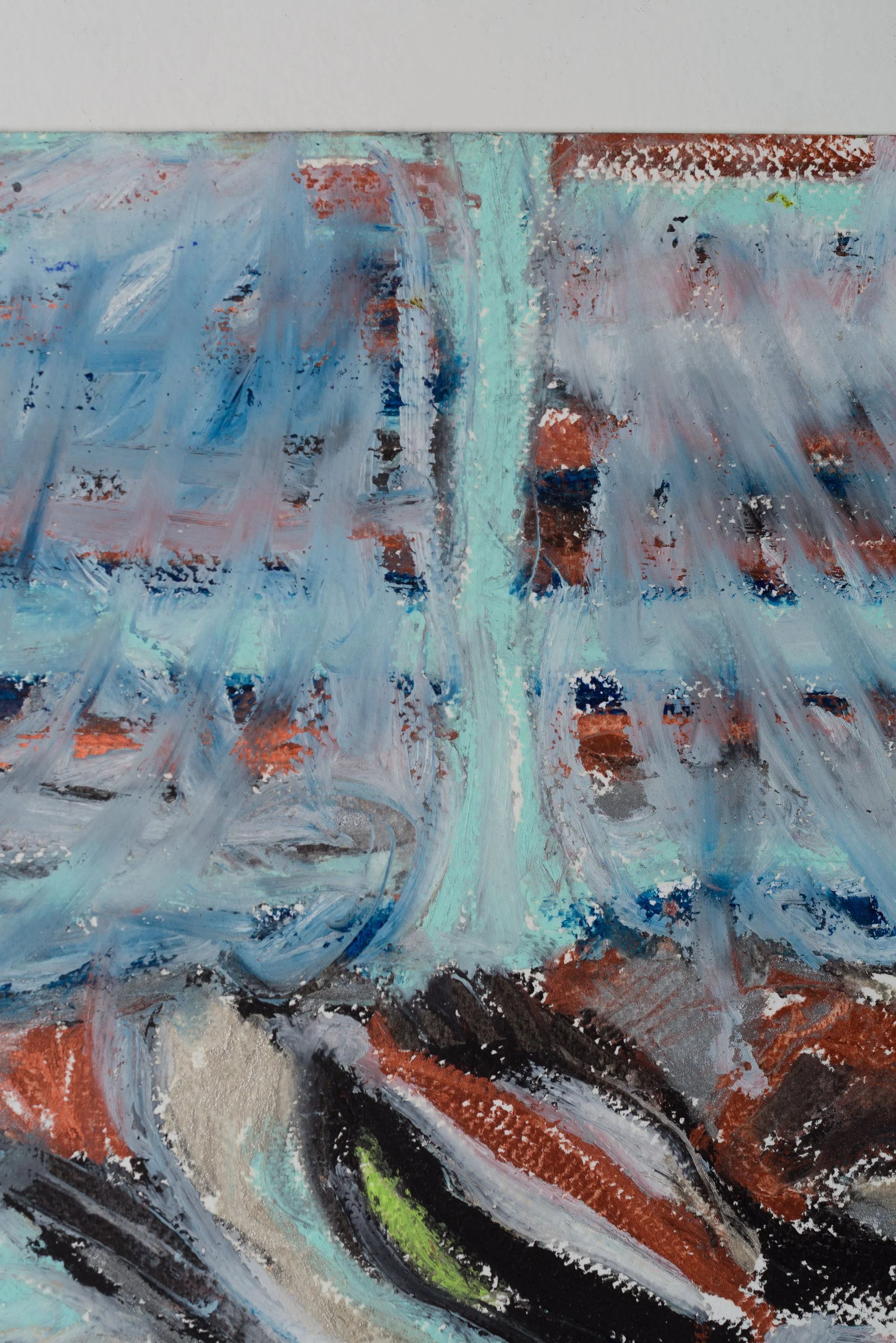 Drawing 12, oil and acrylic on paper, 76 x 56 cm, 2025