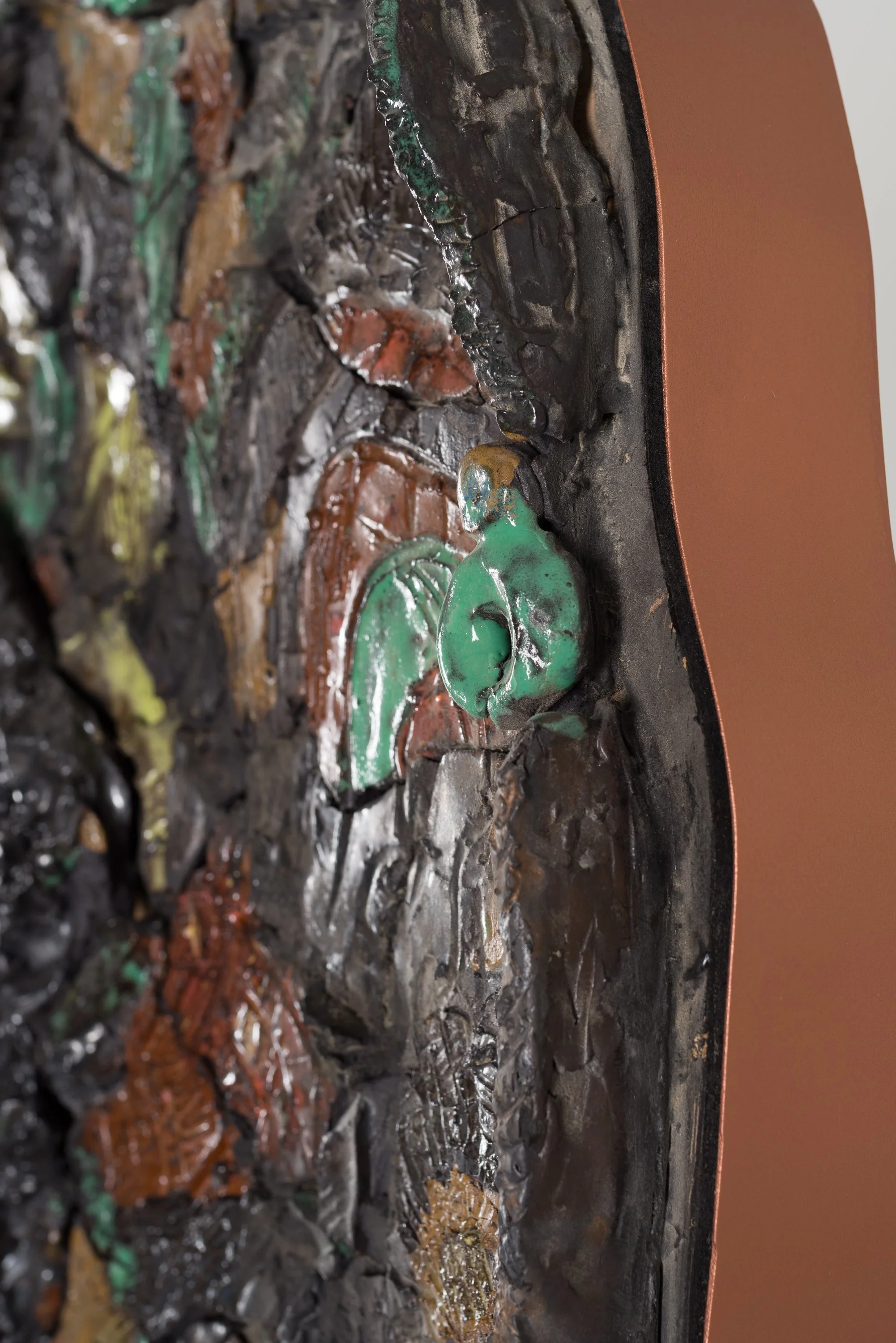 Sculpture 1, ceramic, metal structure, 2024