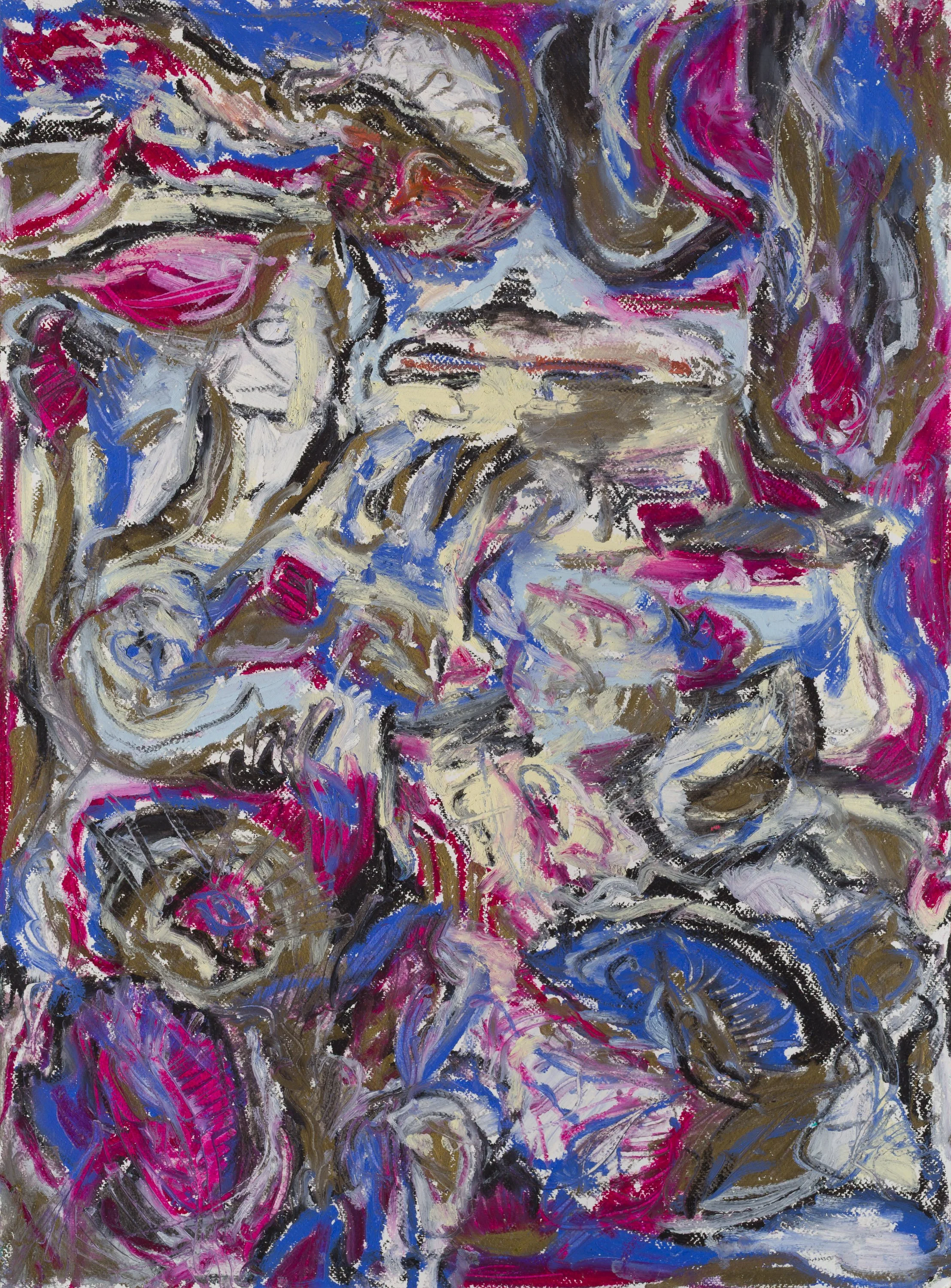 Drawing 3, oil on paper, 76 x 56 cm, 2025