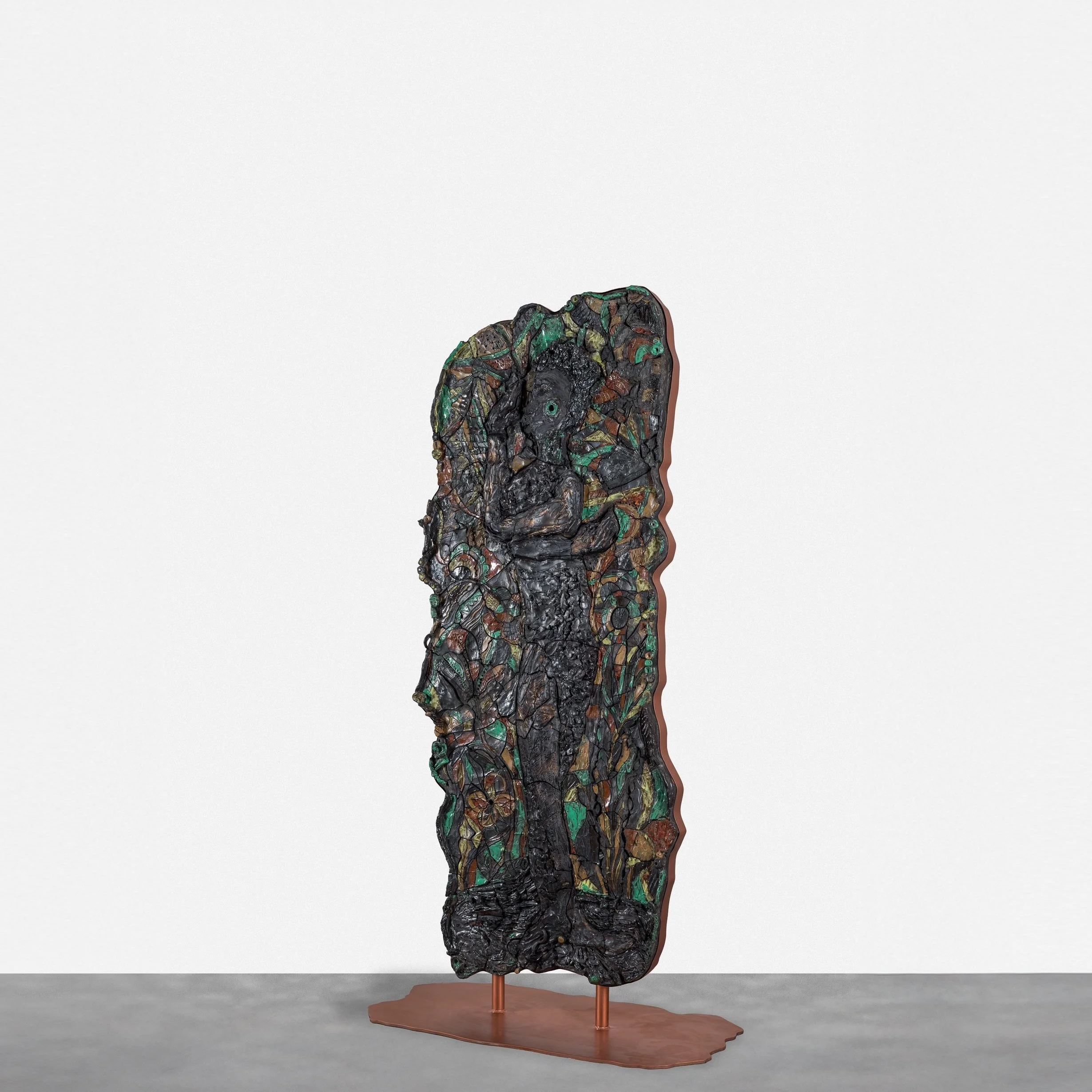 Sculpture 1, ceramic, metal structure, 2024