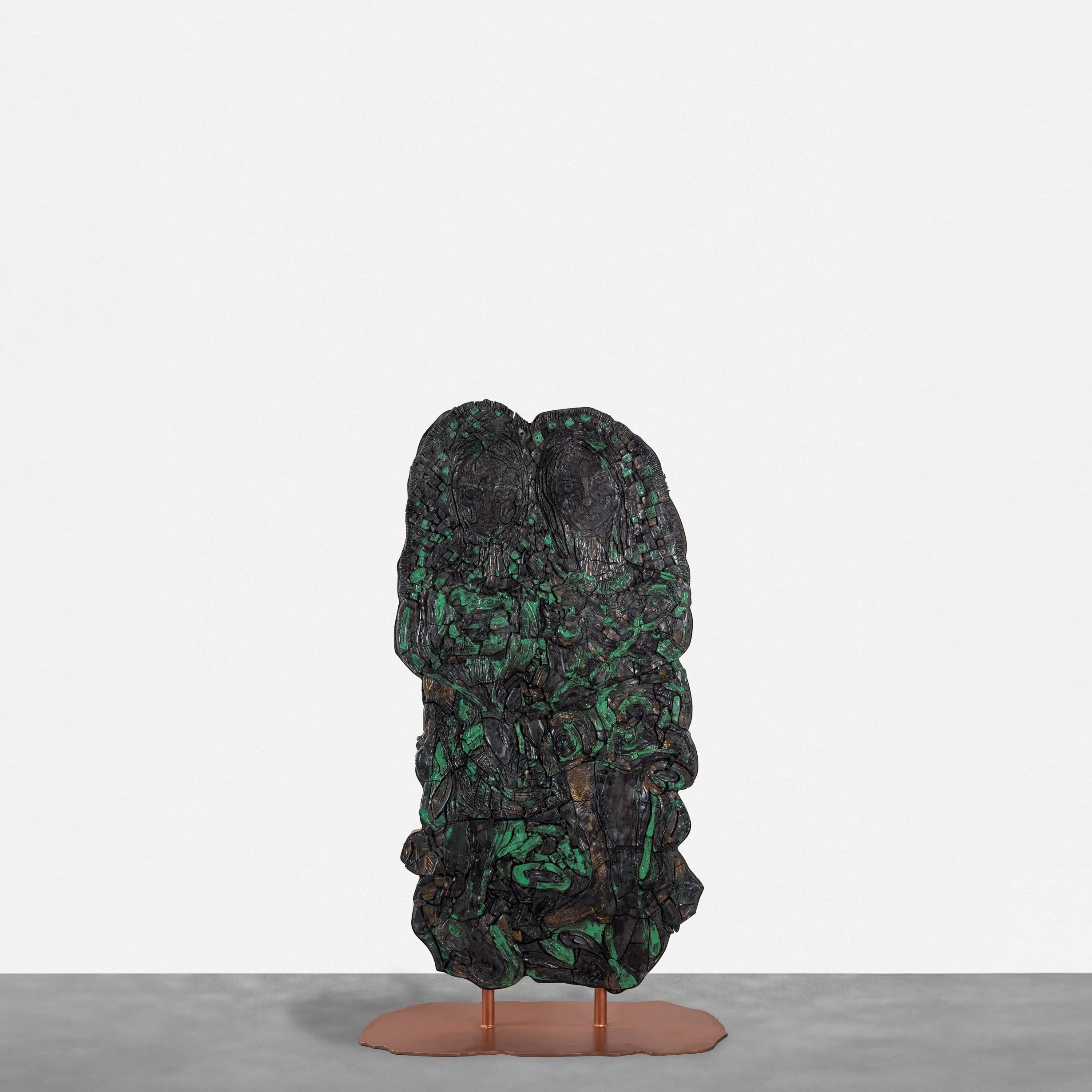 Sculpture 2, ceramic, metal structure, 2024