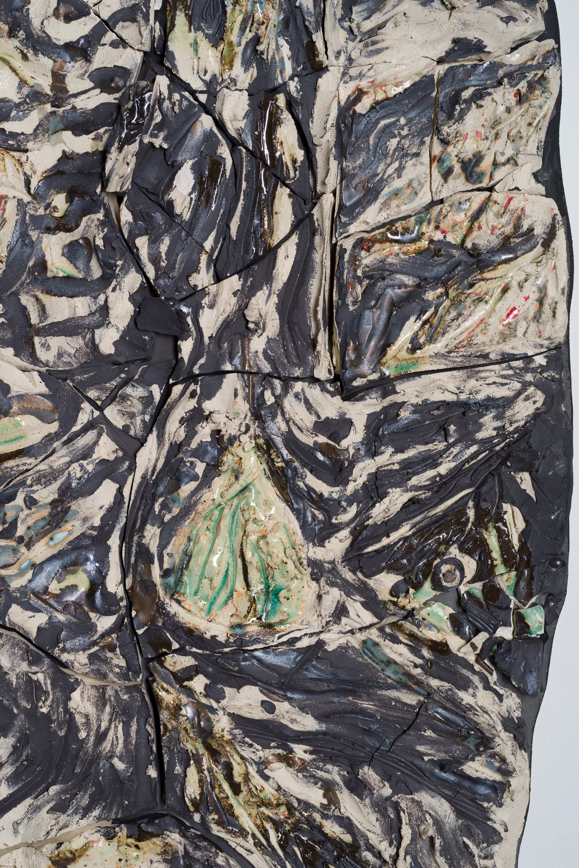 Fresque grande 2, céramique, 230 x 203 cm, 2025