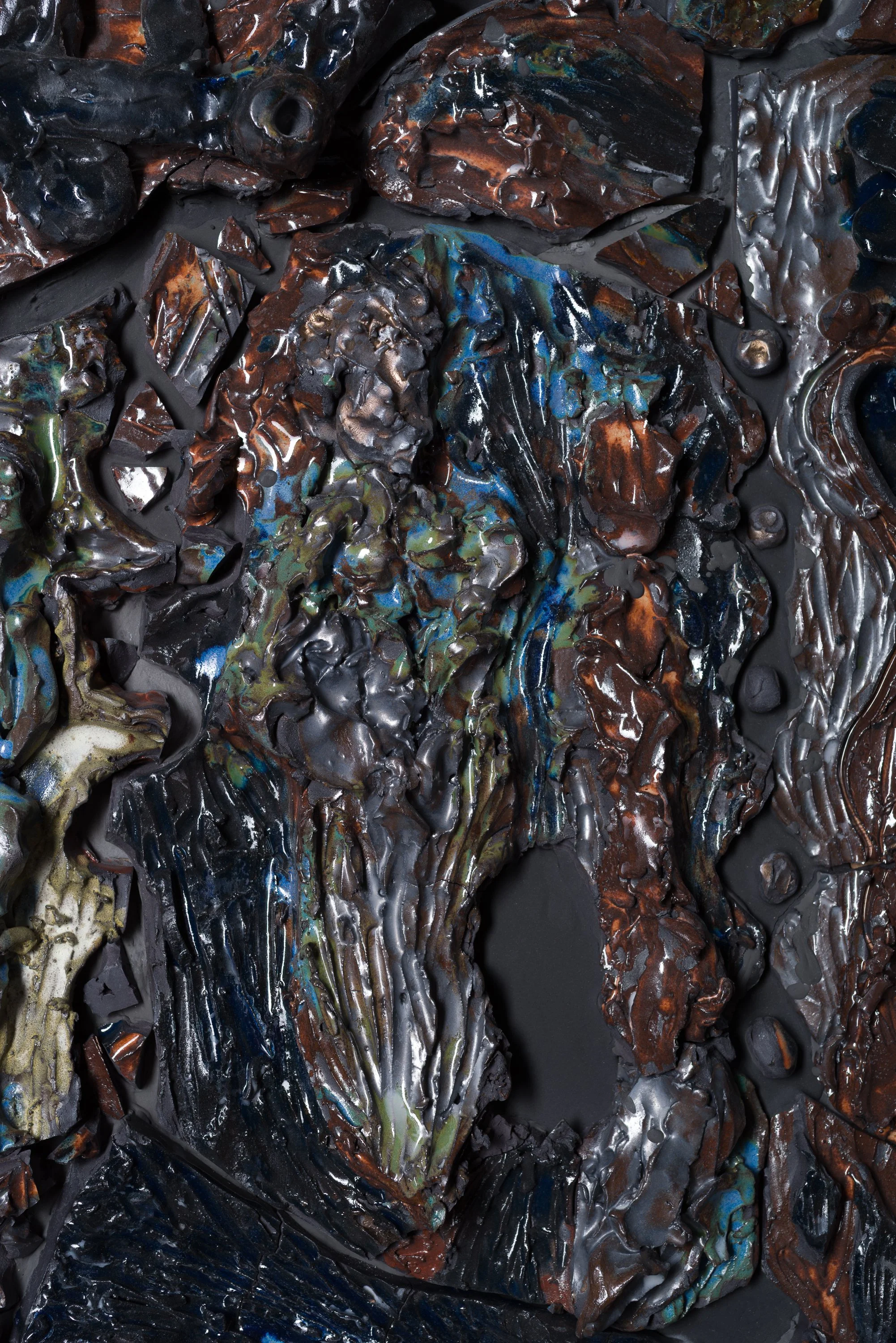 Fresque grande 2, ceramic, 216 x 233 cm, 2025