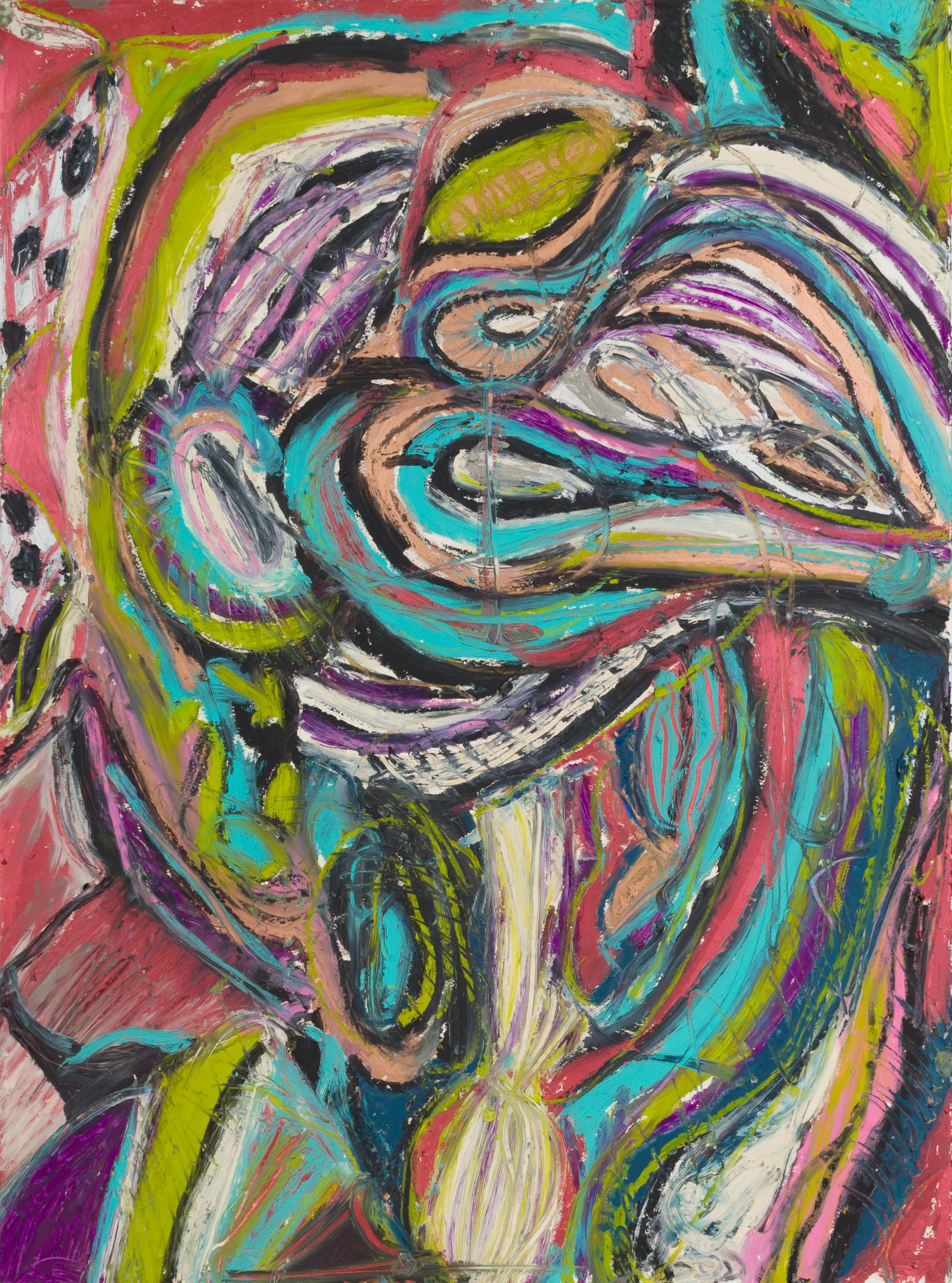 Drawing 17, oil on paper, 76 x 56 cm, 2025
