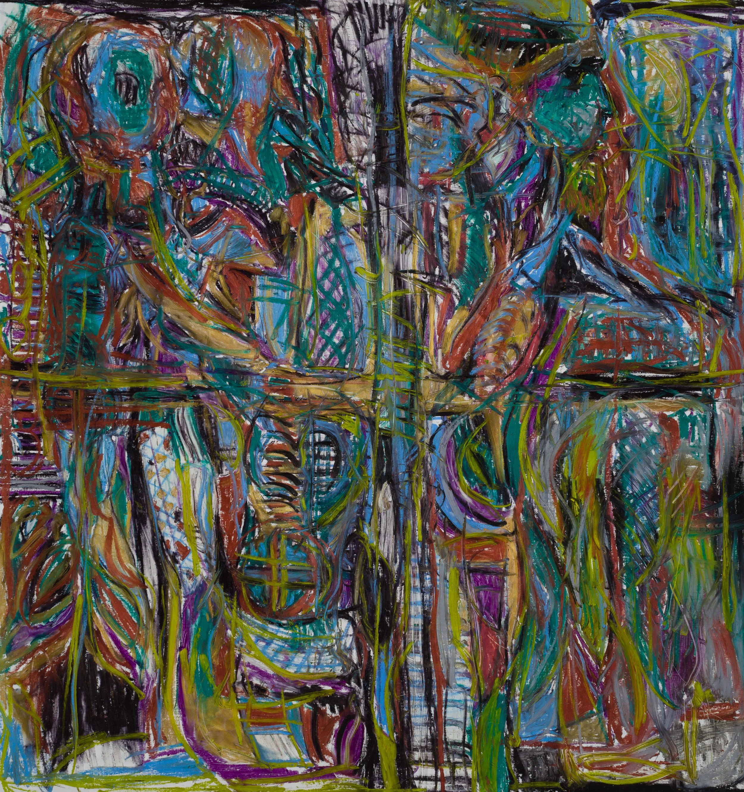 Untitled 2, oil on canvas, 186 x 187 cm, jan 2025