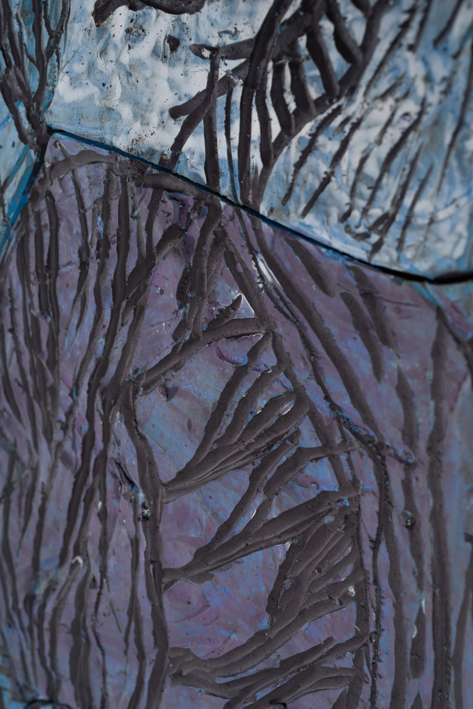 Fresque moyenne 6, céramique, 112 x 60 cm, 2025