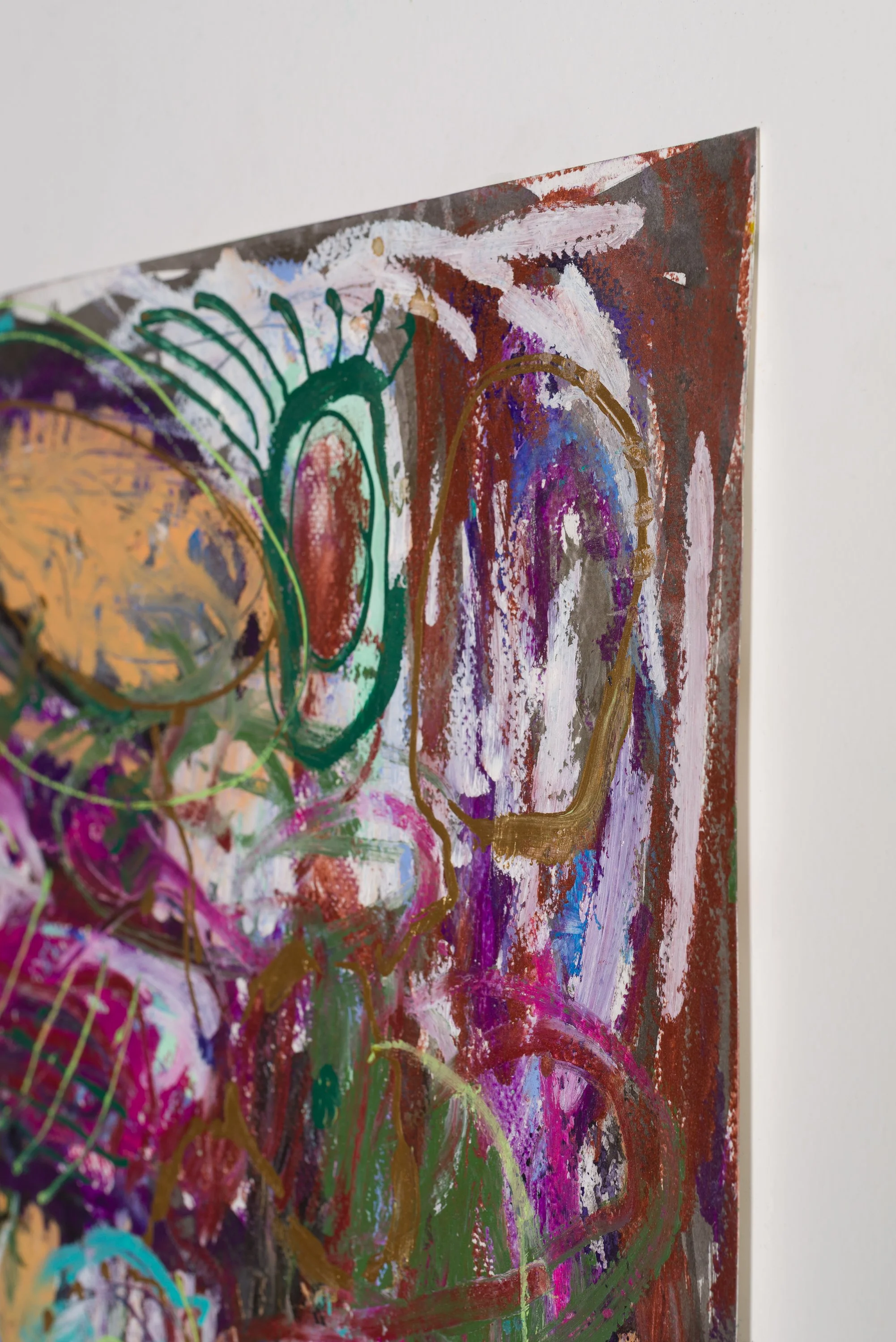 Drawing 7, oil and acrylic on paper, 76 x 56 cm, 2025