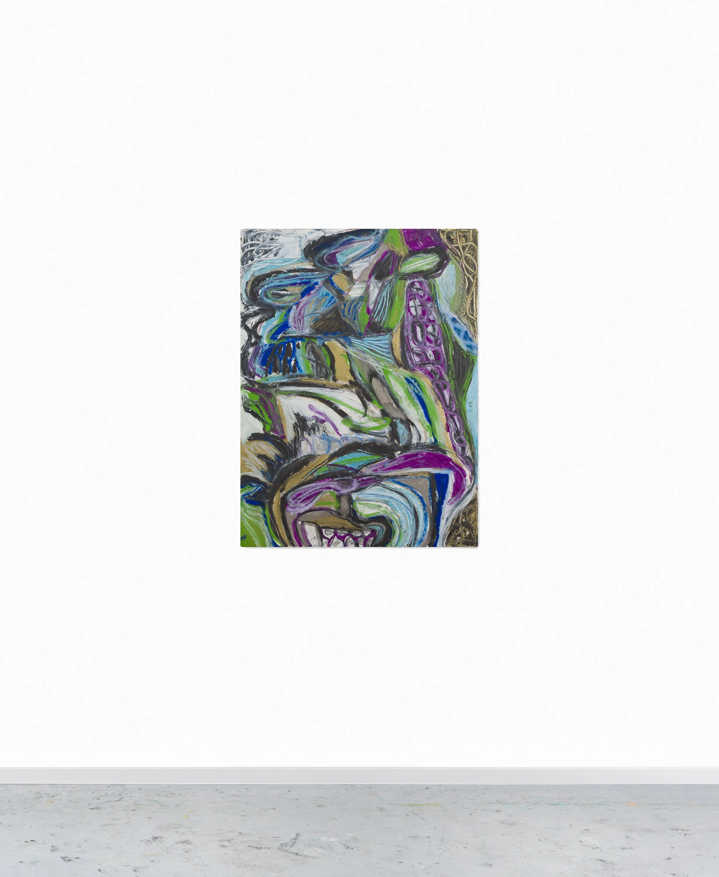 Drawing 14, oil on paper, 76 x 56 cm, 2025