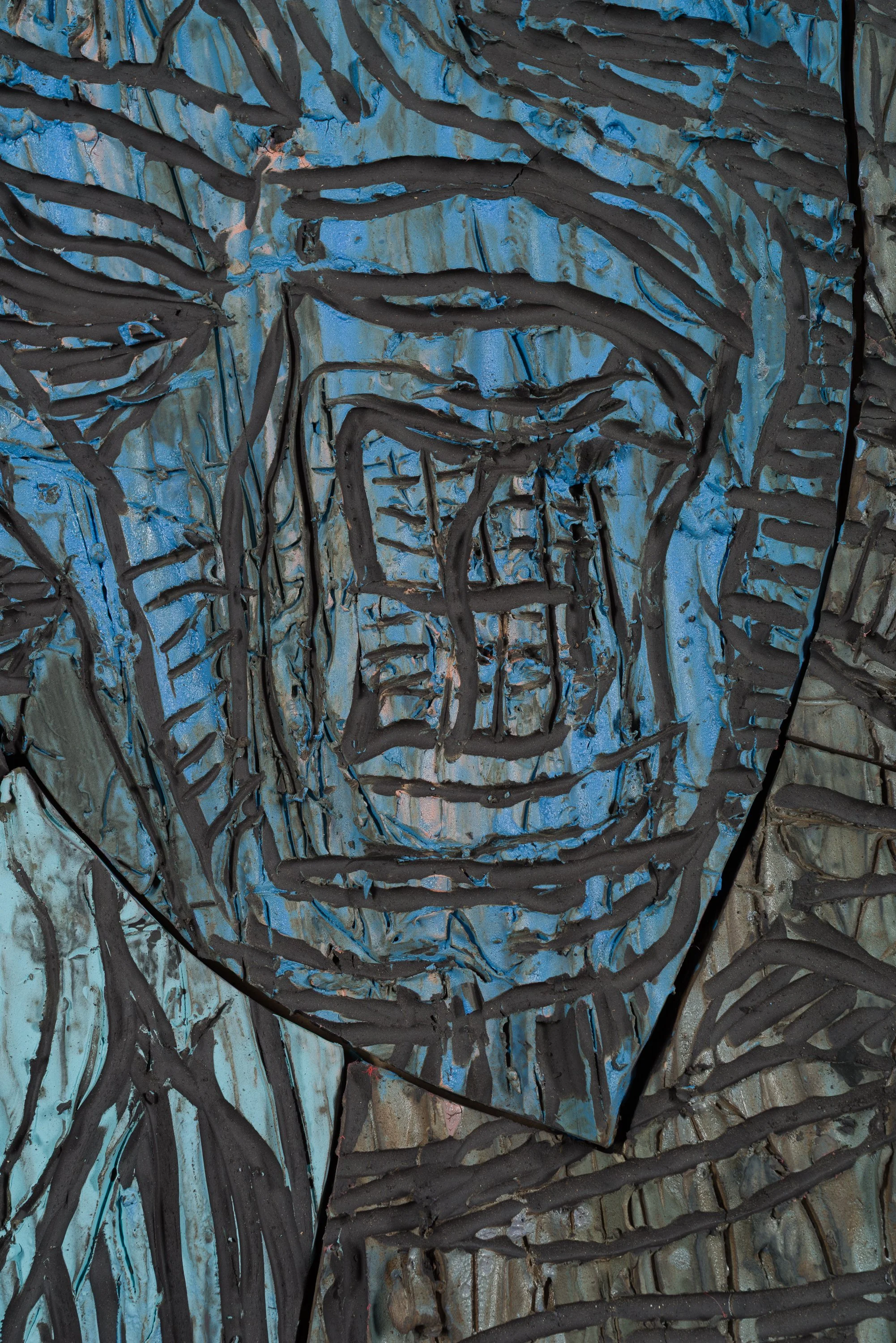 Fresque moyenne 5, céramique, 112 x 60 cm, 2025