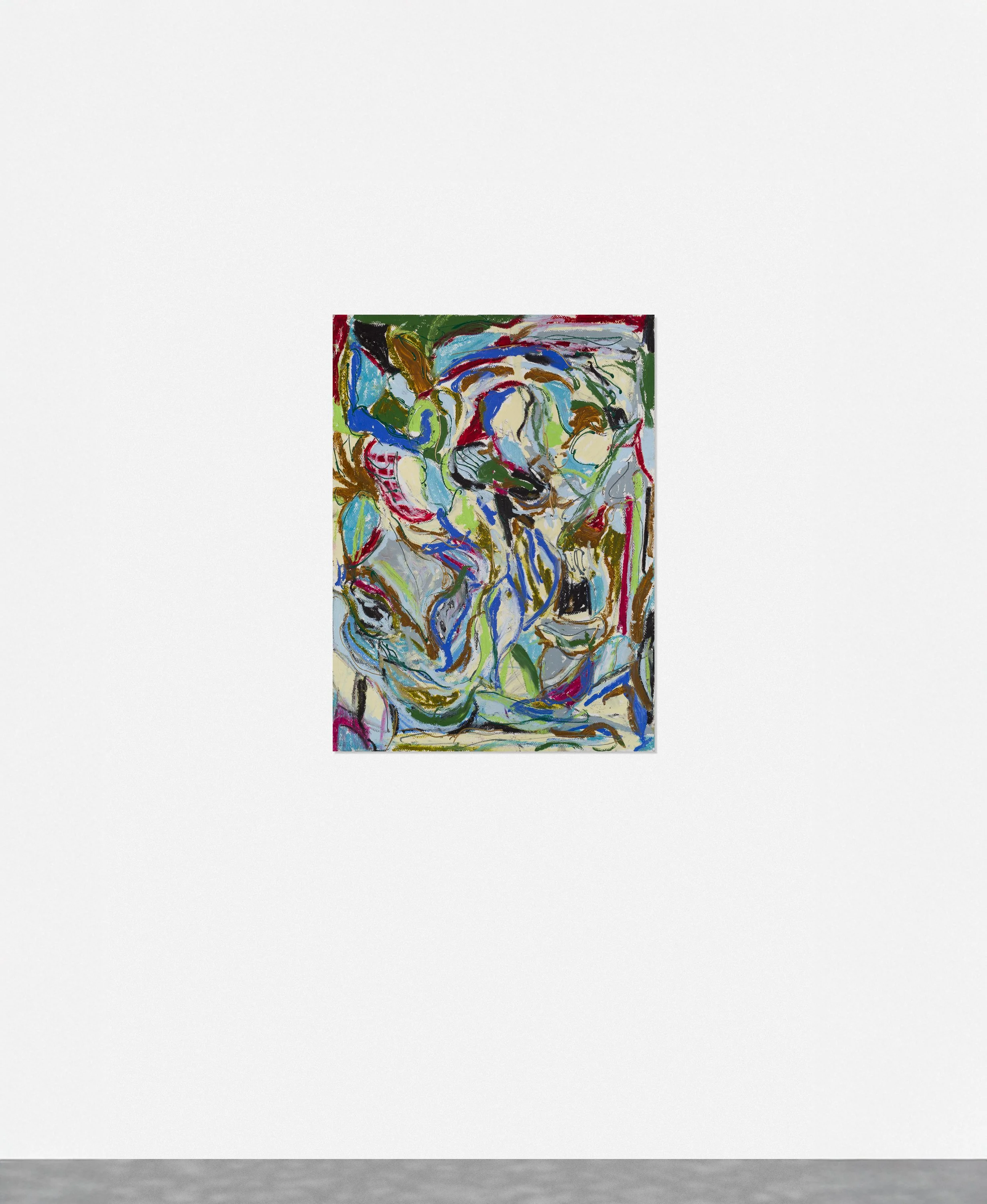 Drawing 6, oil and acrylic on paper, 76 x 56 cm, 2025