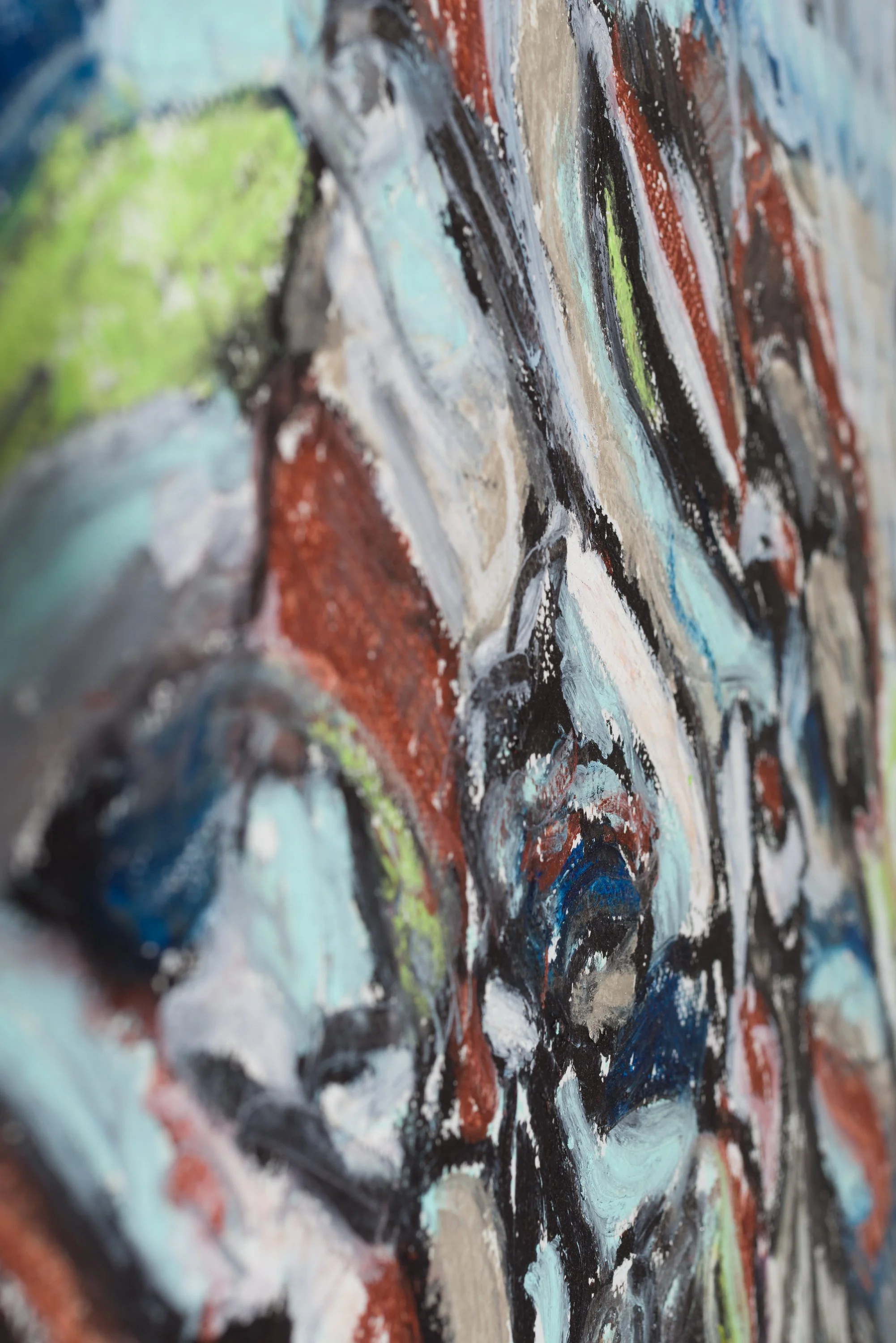 Drawing 12, oil and acrylic on paper, 76 x 56 cm, 2025