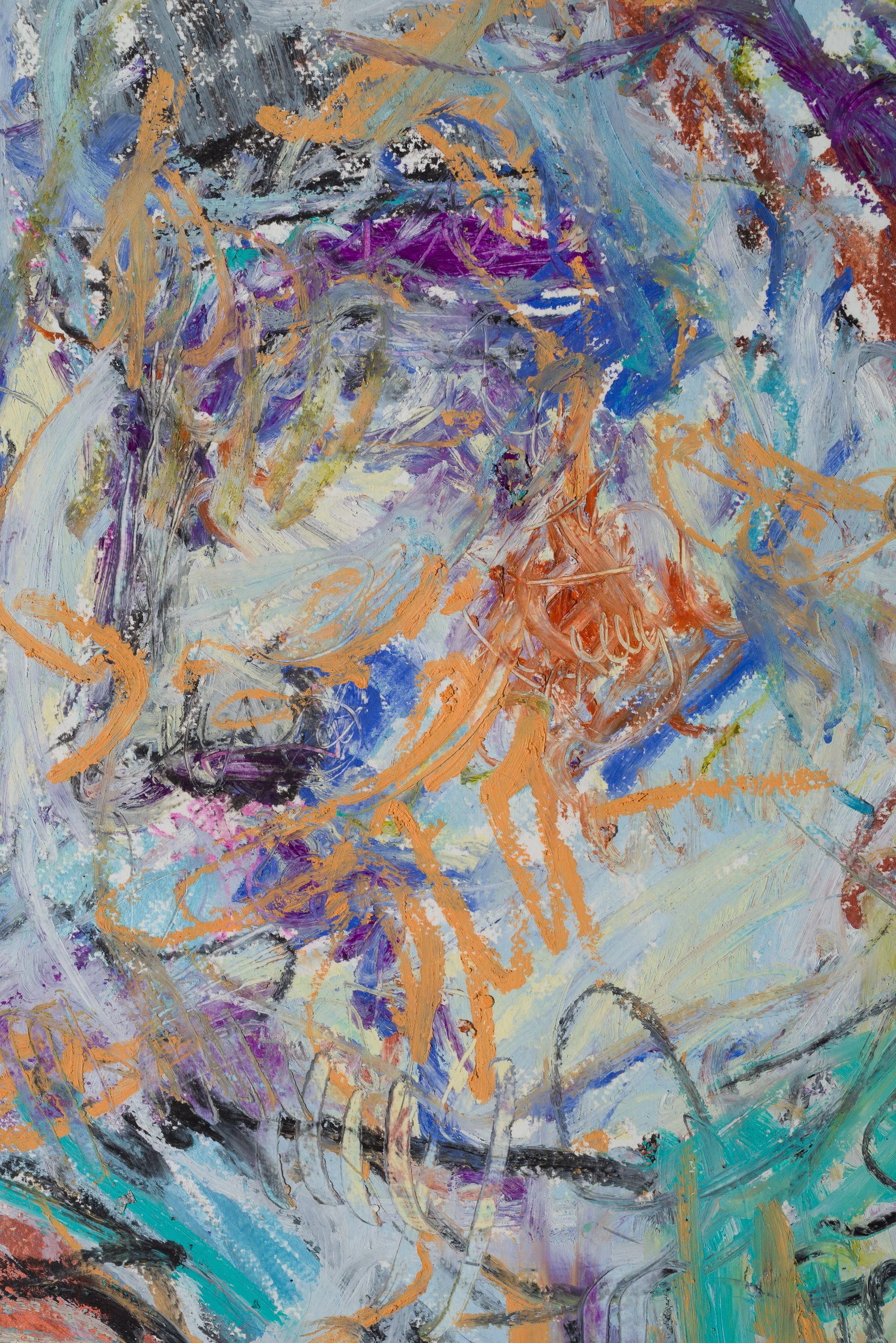 Drawing 1, oil on paper, 76 x 56 cm, 2025
