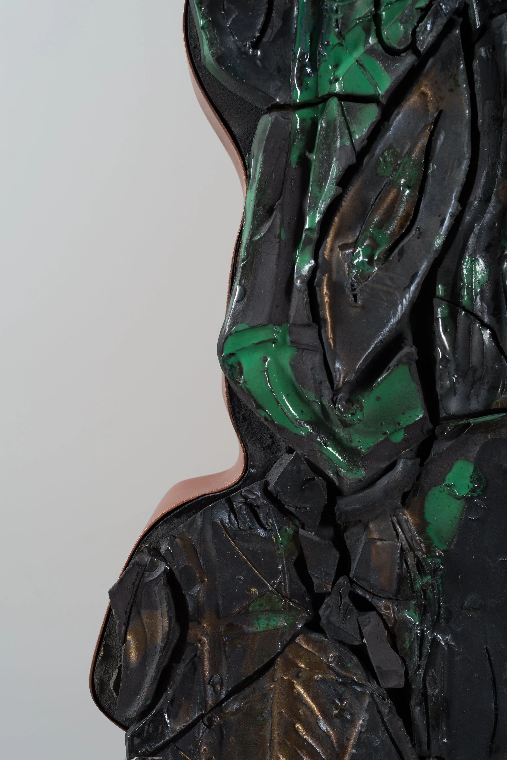 Sculpture 2, ceramic, metal structure, 2024