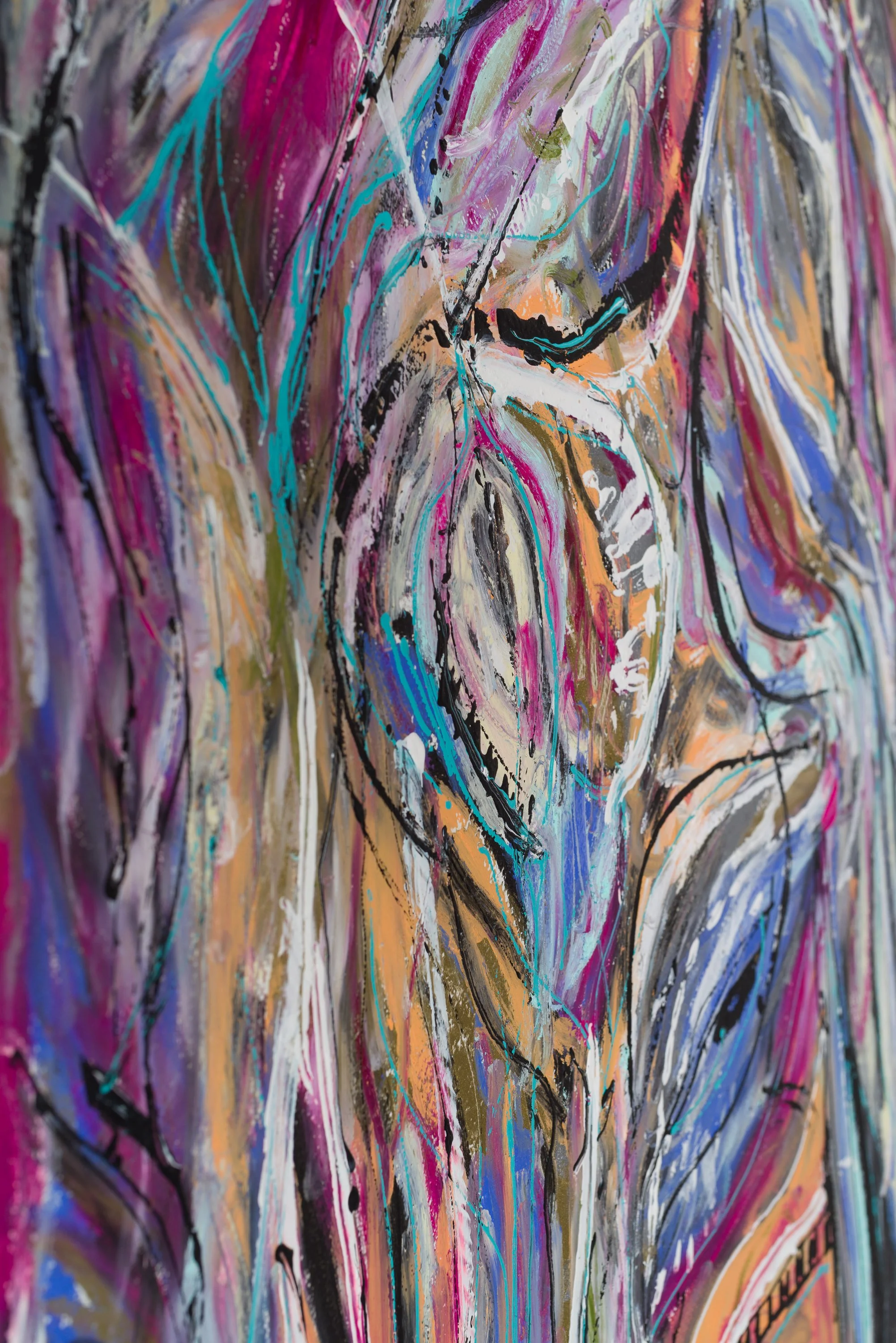 Drawing 11, oil and acrylic on paper, 76 x 56 cm, 2025