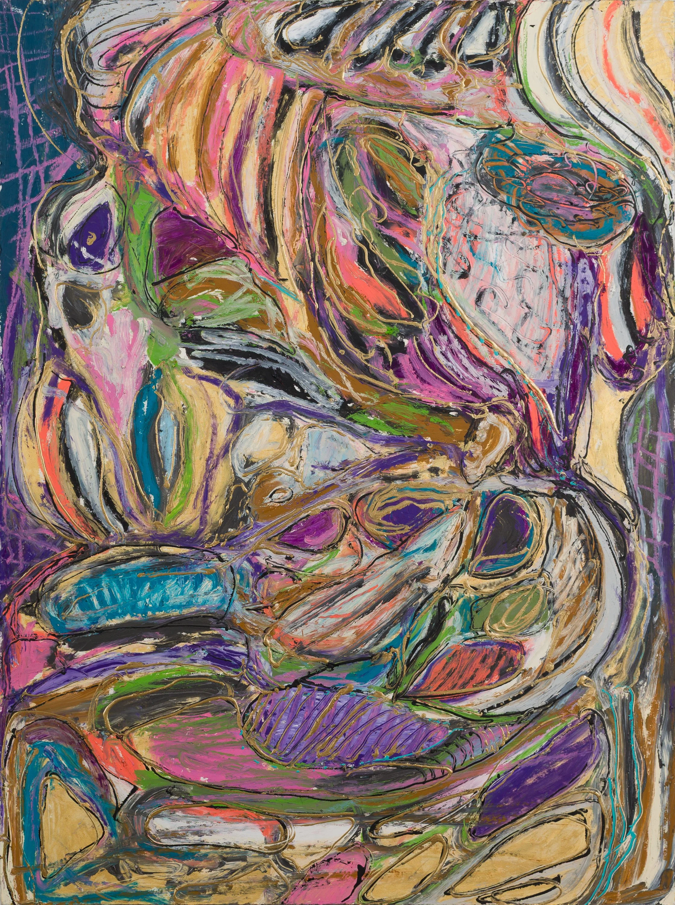 Drawing 16, oil on paper, 76 x 56 cm, 2025