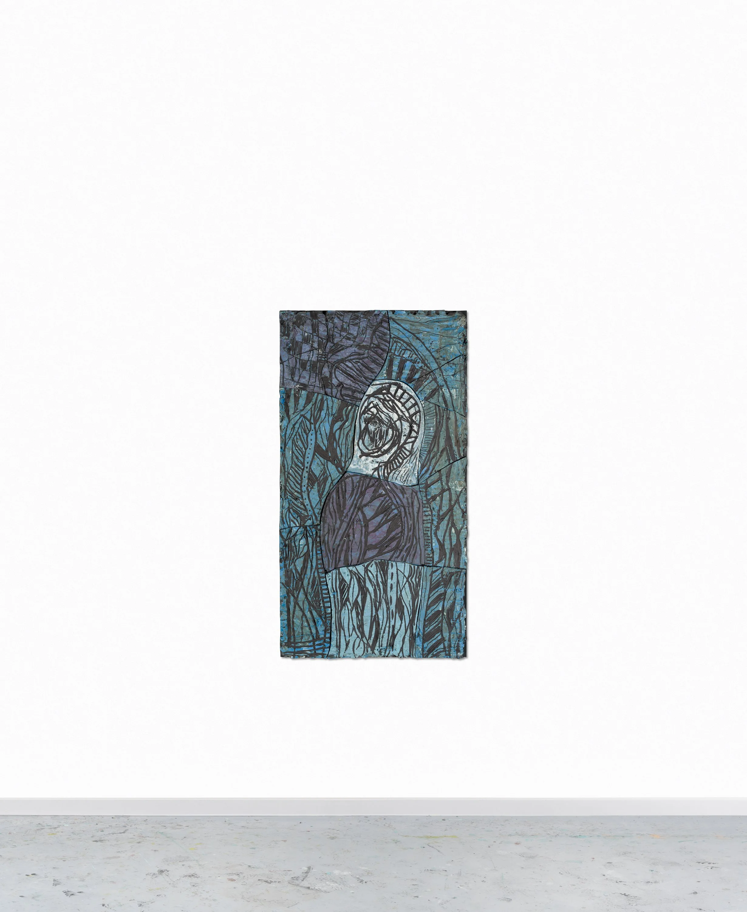 Fresque moyenne 6, céramique, 112 x 60 cm, 2025