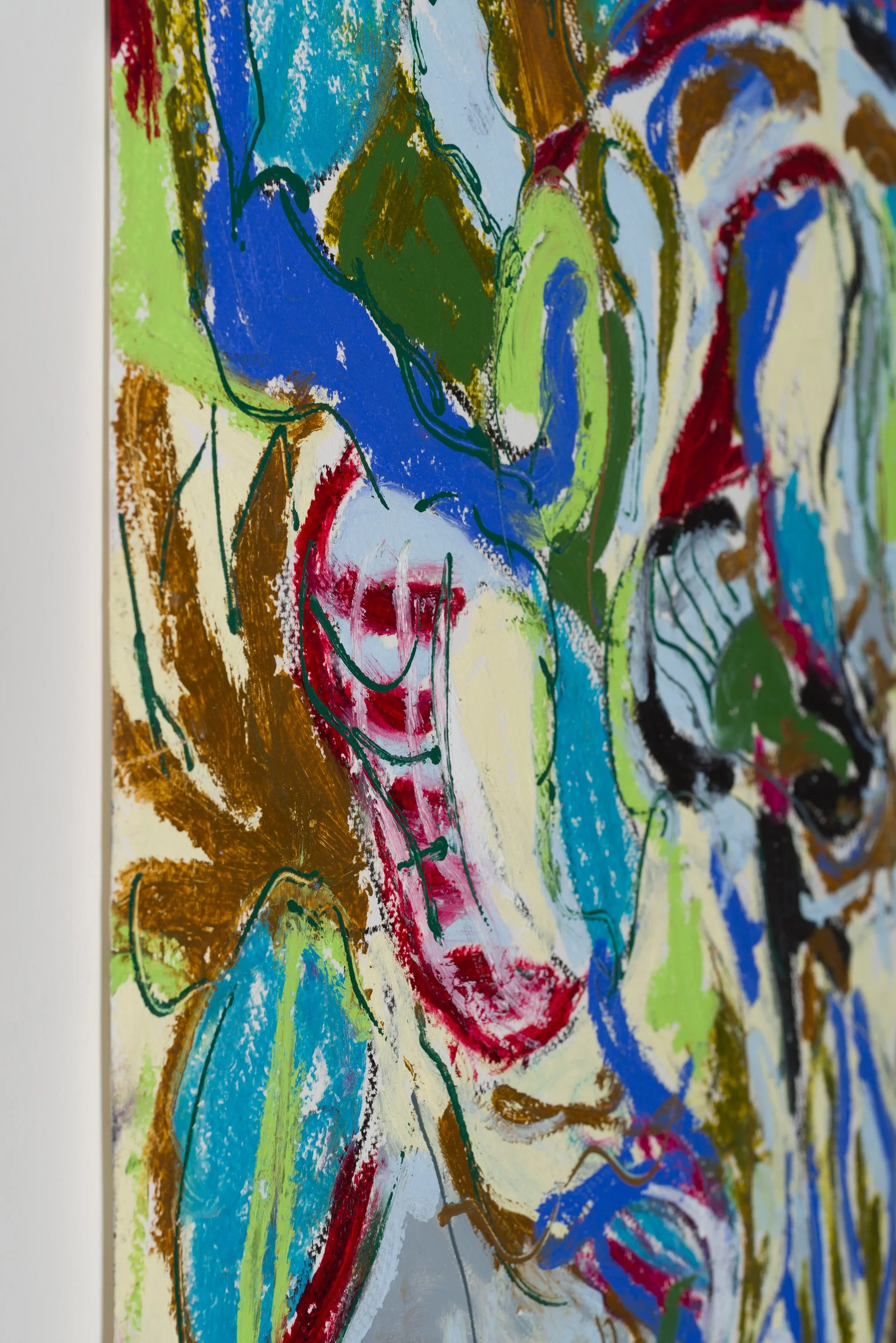 Drawing 6, oil and acrylic on paper, 76 x 56 cm, 2025