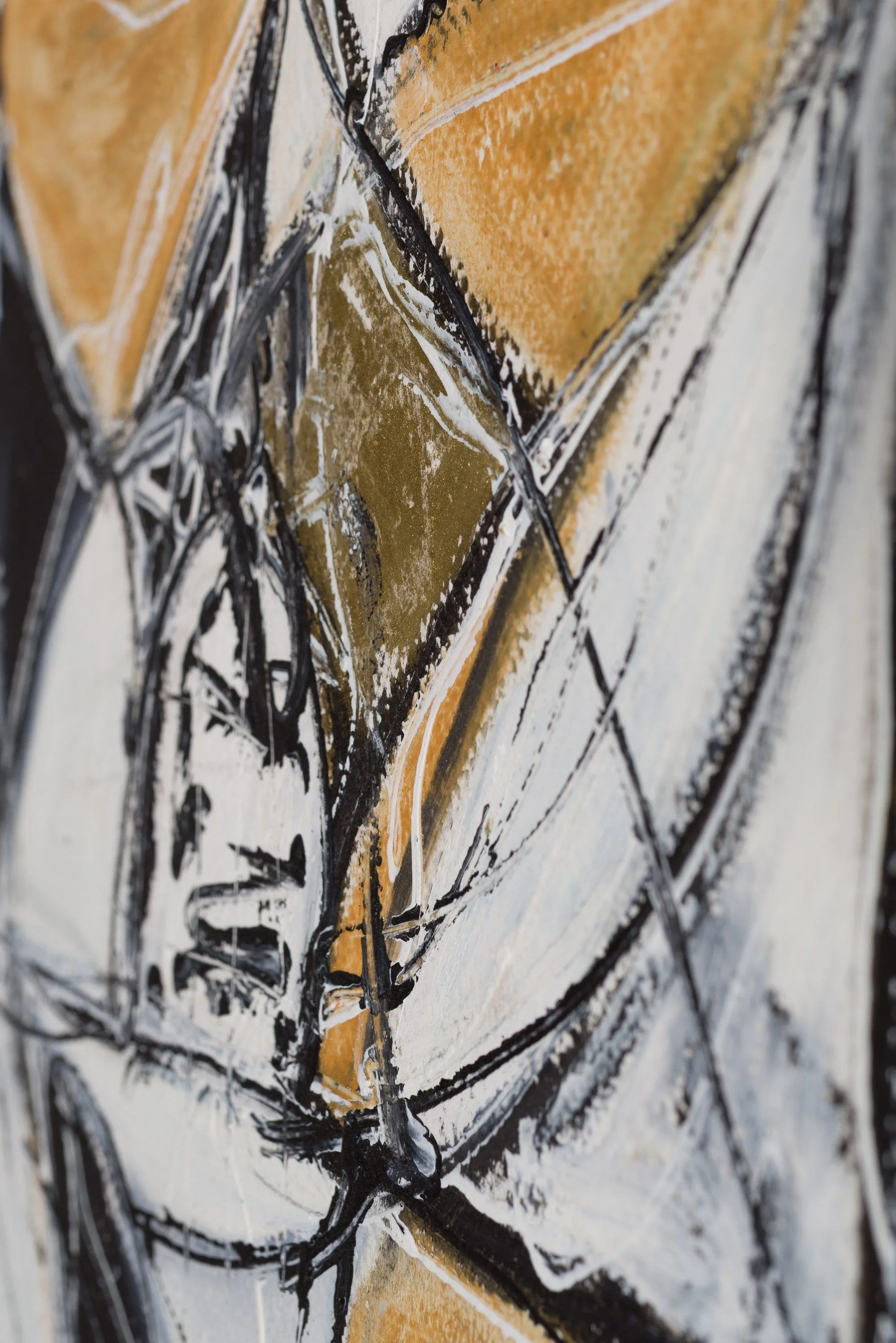 Drawing 2, oil and acrylic on paper, 76 x 56 cm, 2025