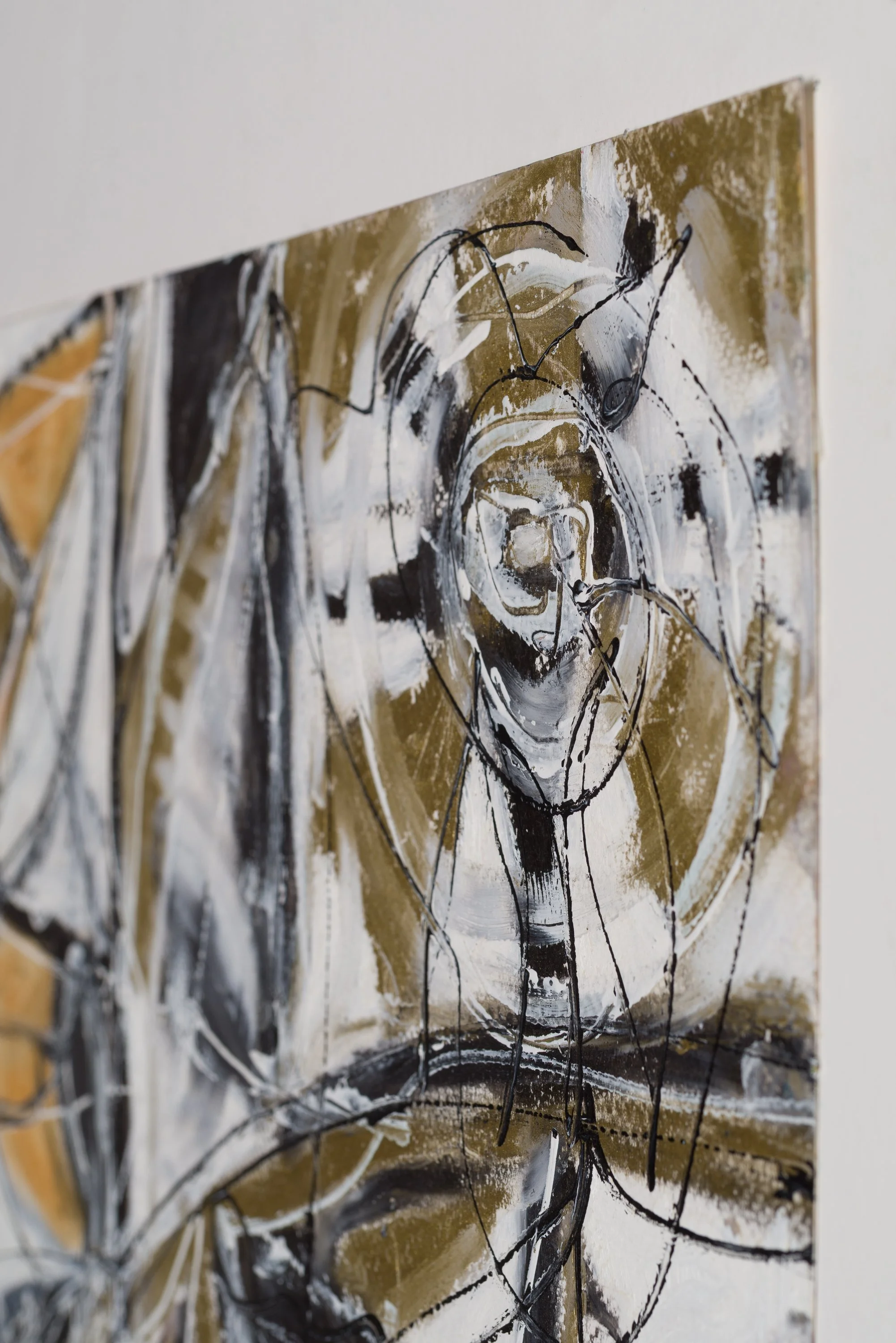 Drawing 2, oil and acrylic on paper, 76 x 56 cm, 2025